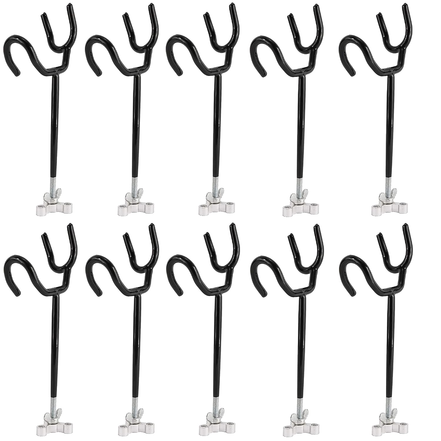 YaeMarine Sure Grip Steel 8 Inch 5 Degree Angle Rod Holder with