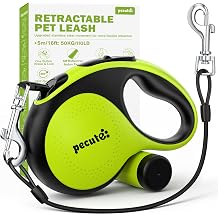 Retractable Dog Leash with Chew Proof Extender - 18,2 ft Heavy Duty Retractable Dog Leash with Poop Bag Holder, Anti-Slip Handle, Reflective Leashes for Small Medium Large Pet Up to 110 lbs