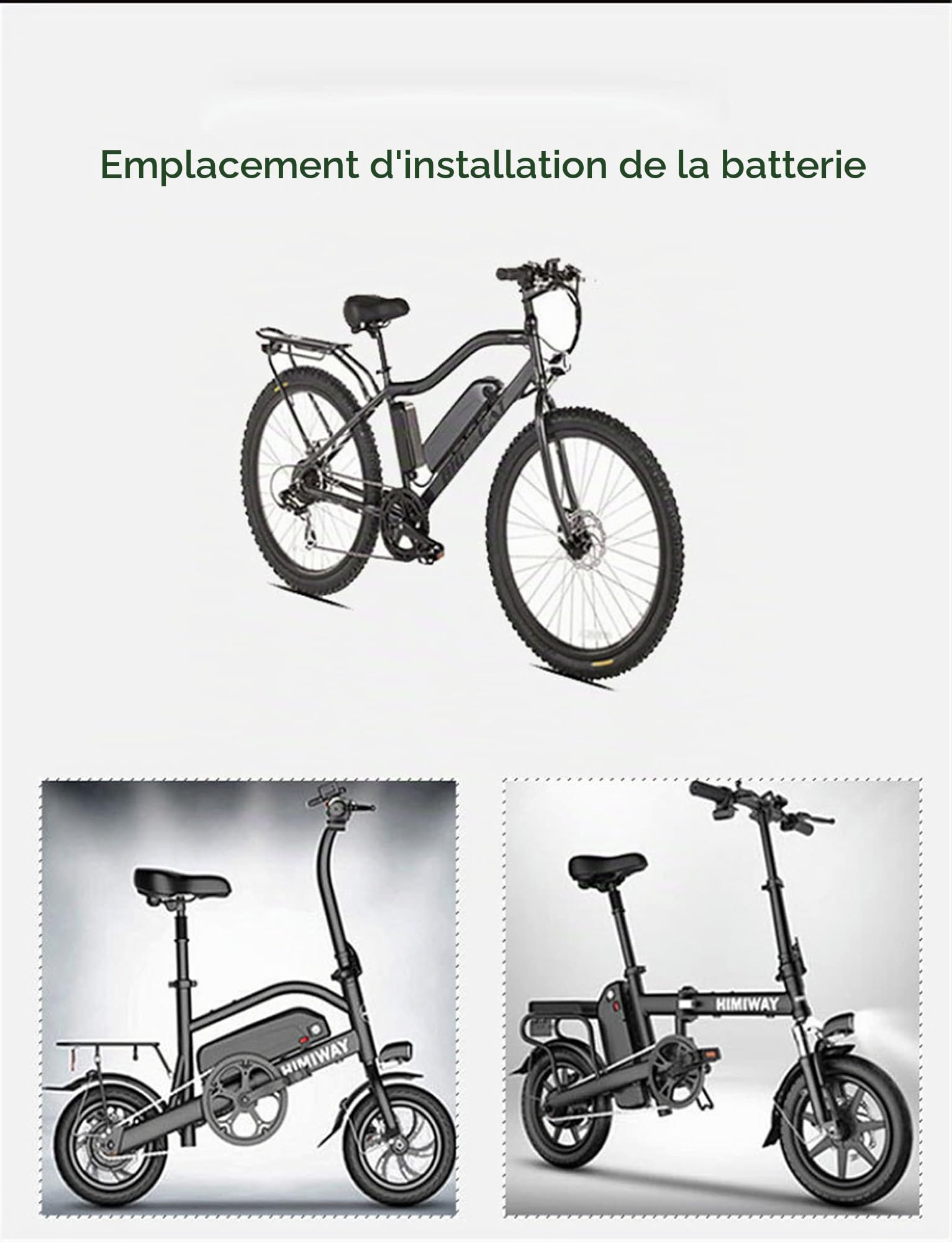 Batterie de vélo électrique 36V 15Ah Ebike Hailong Down Tube Batterie pour 36V 350W / 500W Moteur avec Chargeur/BMS