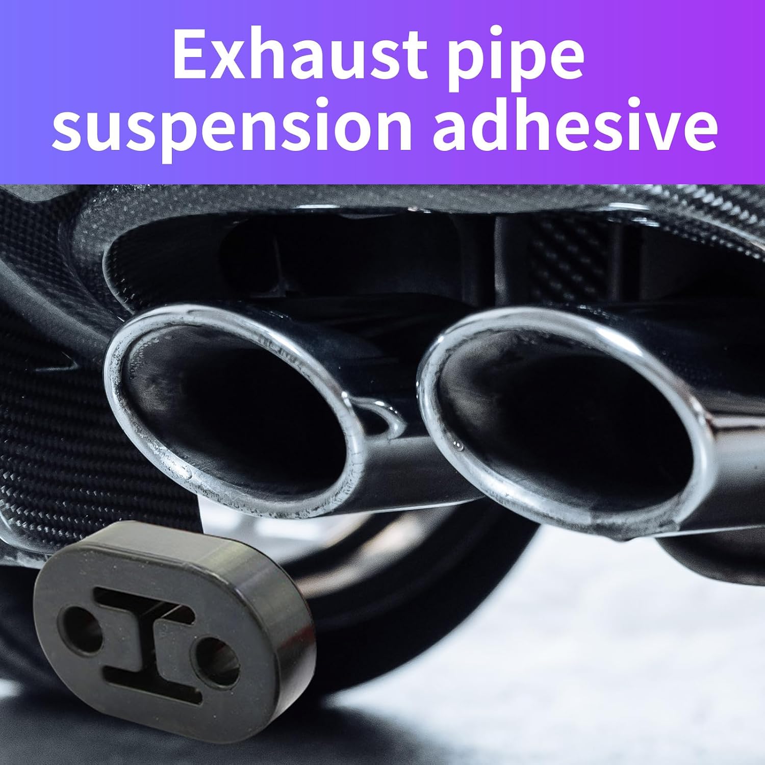 4 Pcs Car Exhaust Hanger,2 Holes Rubber Insulator Bushing Mount,Vehicle Exhaust System Muffler Bracket Accessories Fits For Most Cars,Suv Black