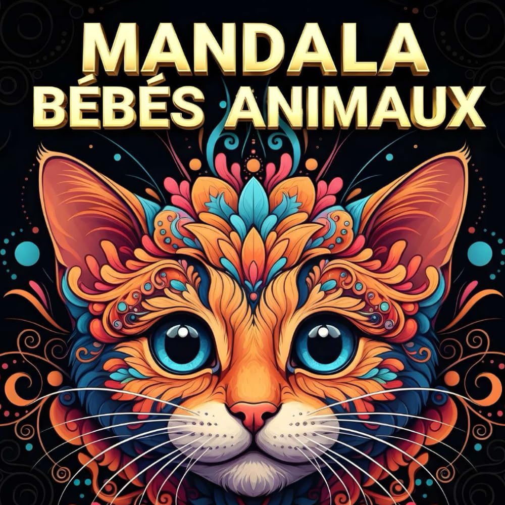 Mandala Bébés Animaux: Coloriages d’animaux adorables en mandala – Facile, ludique et apaisant