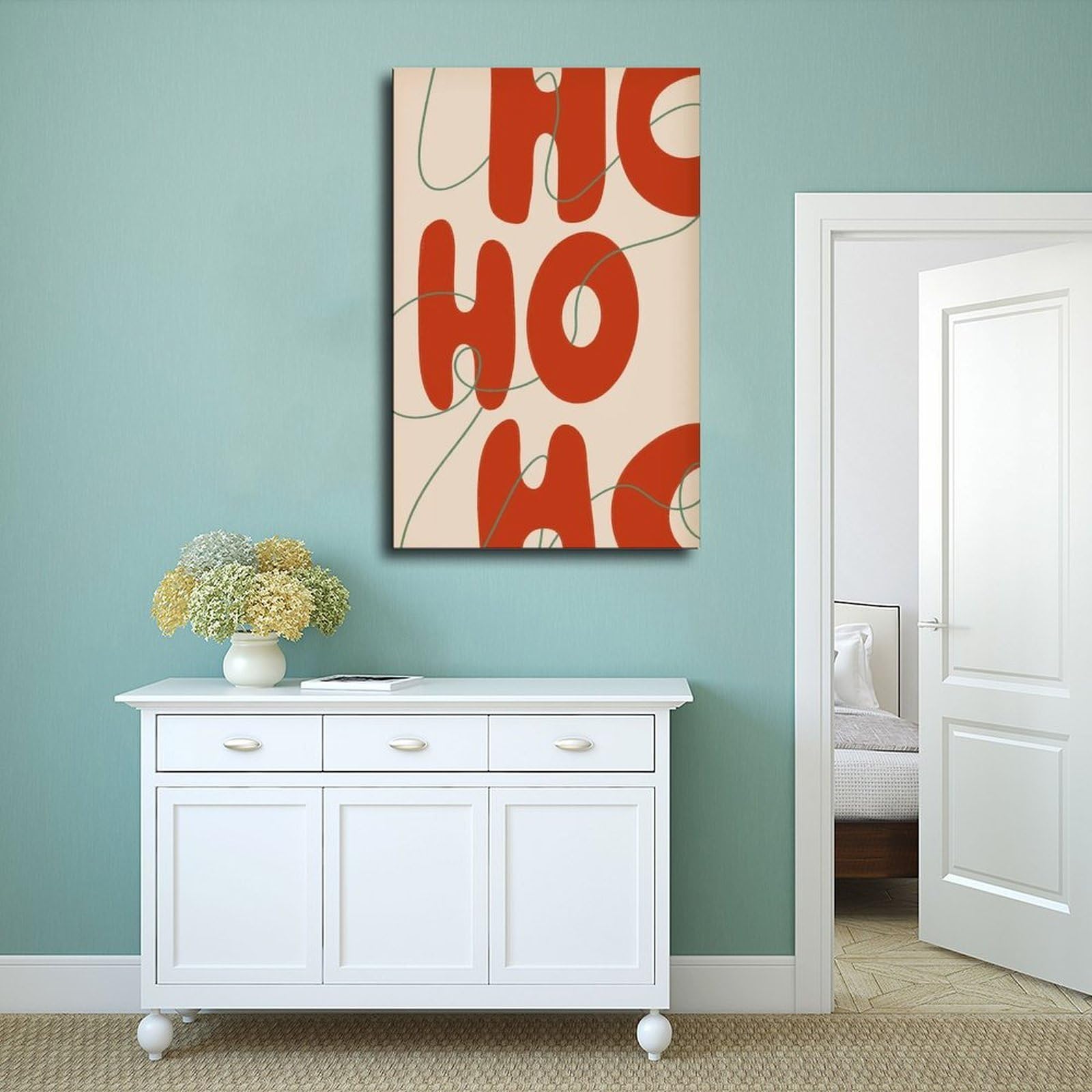 Poster su tela retrò rosso per festival, decorazione per camera da letto, ufficio, stanza, regalo, 50 x 75 cm