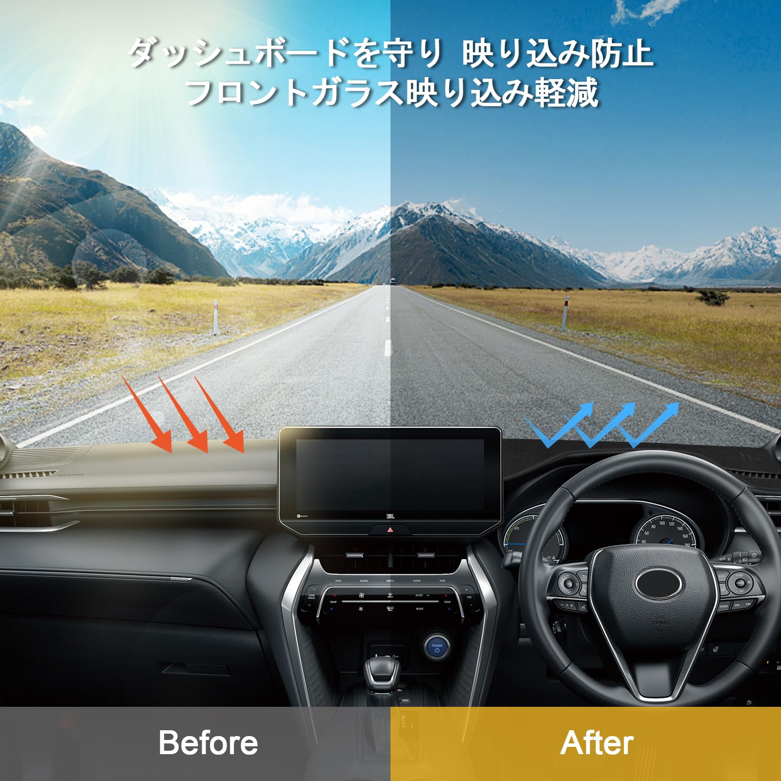 ハリアー80 内装は品ダッシュボードカバー スマホホルダー 防汚マット