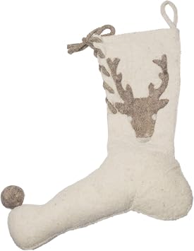 De Kulture Handmade Premium Wool Felt Large Stocking Stuffer Eco Friendly Needle Felted Christmas Xmas Tree Decoration Stuffed Ornament for Home Office Holiday Decor, 13x1.5x17LWH Inches