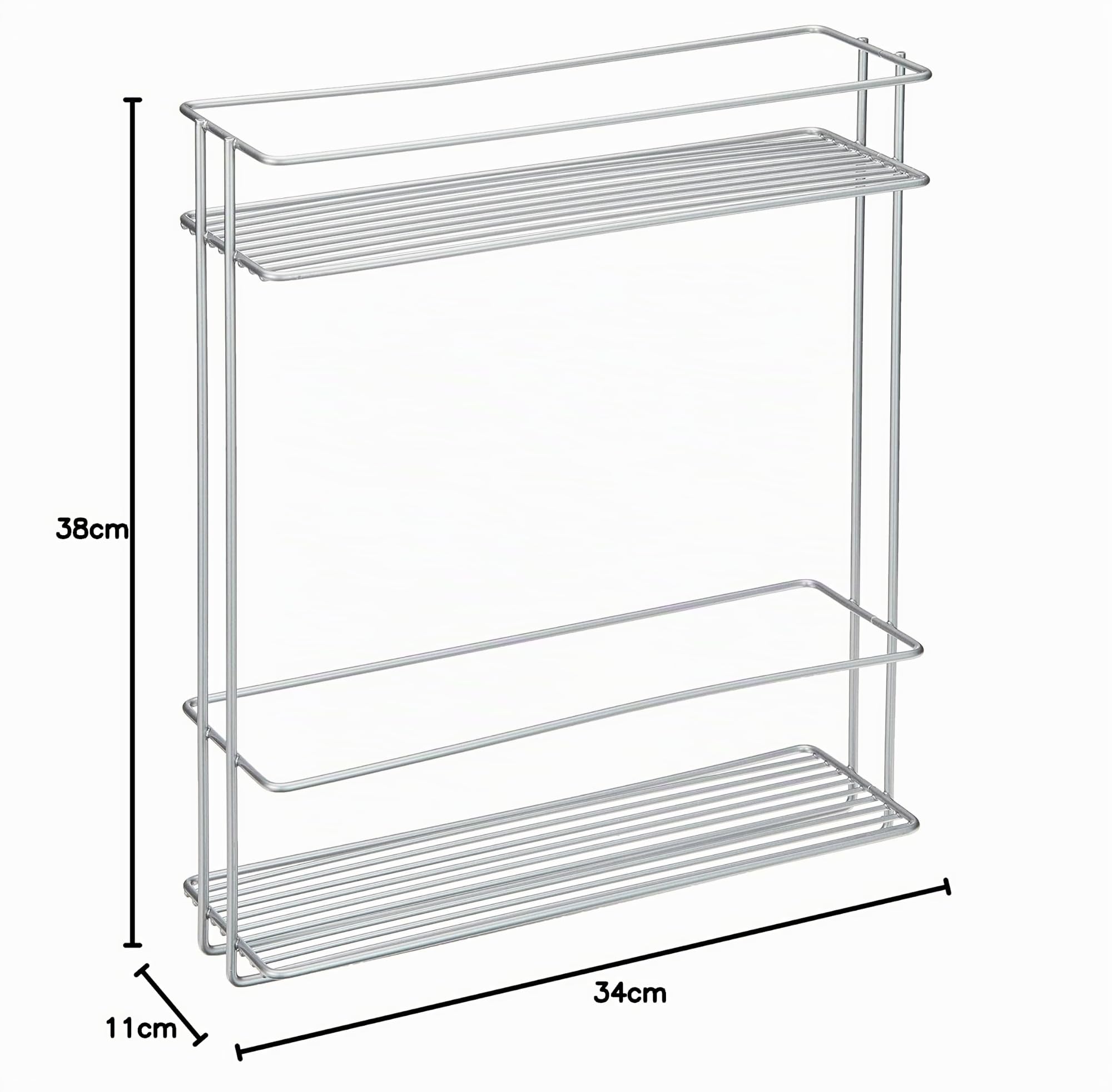Metaltex In&out XL-Organizer für die Reinigung, Grau metallisch, 11 x 38 x 34 cm