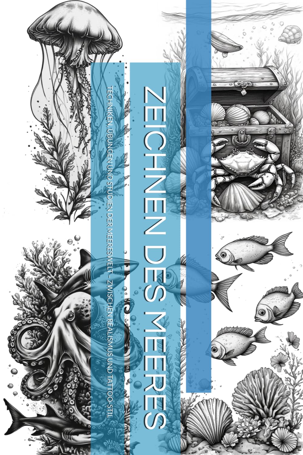 ZEICHNEN DES MEERES: TECHNIKEN, ÜBUNGEN UND STUDIEN DER MEERESWELT – ZWISCHEN REALISMUS UND TATTOO-STIL