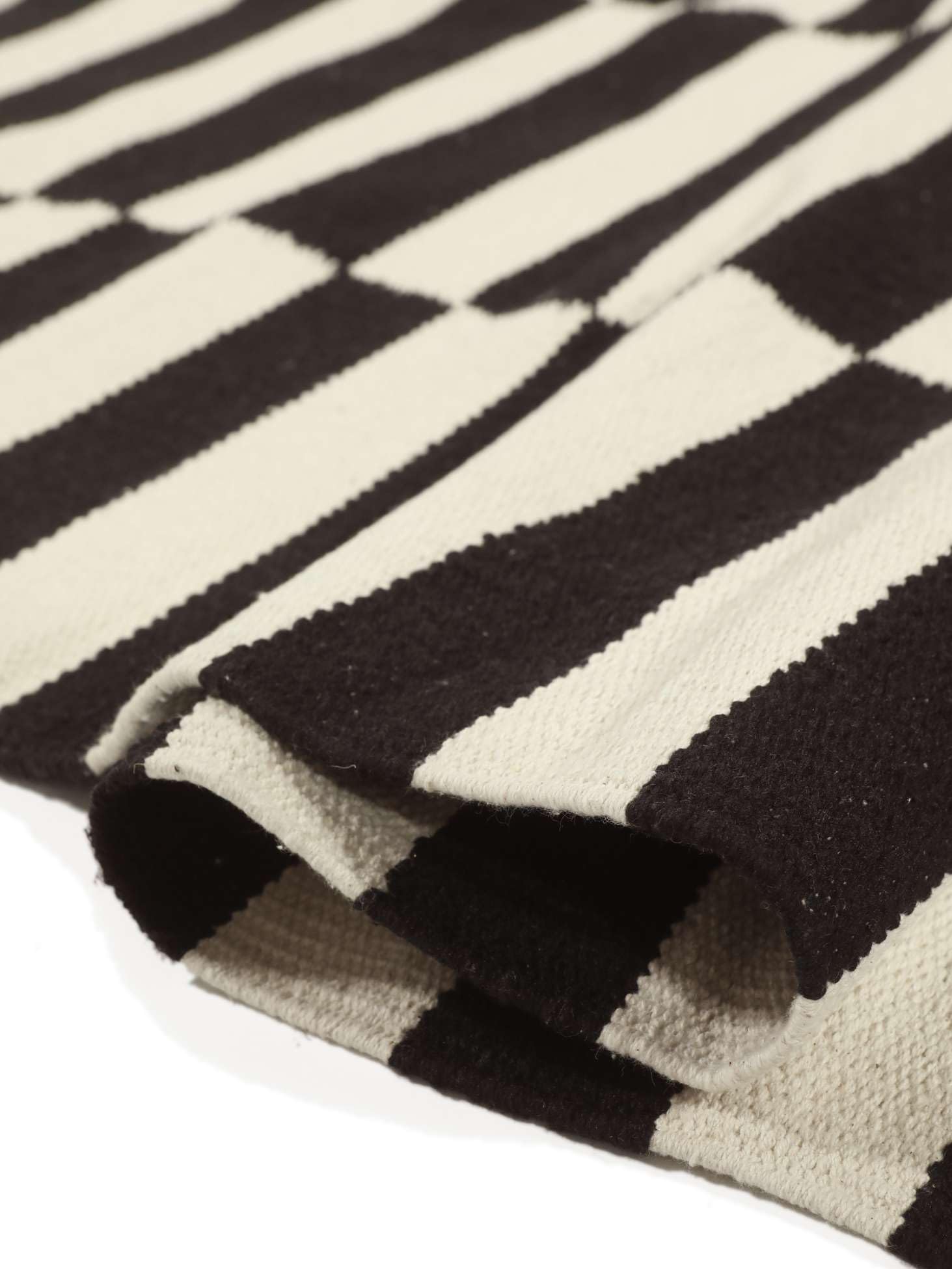 RugVista Moderno Tappeto, 80 x 250 cm, Nero/Bianco | Moderni, Rettangolare, Pelo corto, Lavabile solo a secco, Soggiorno, Camera da letto, Corridoio