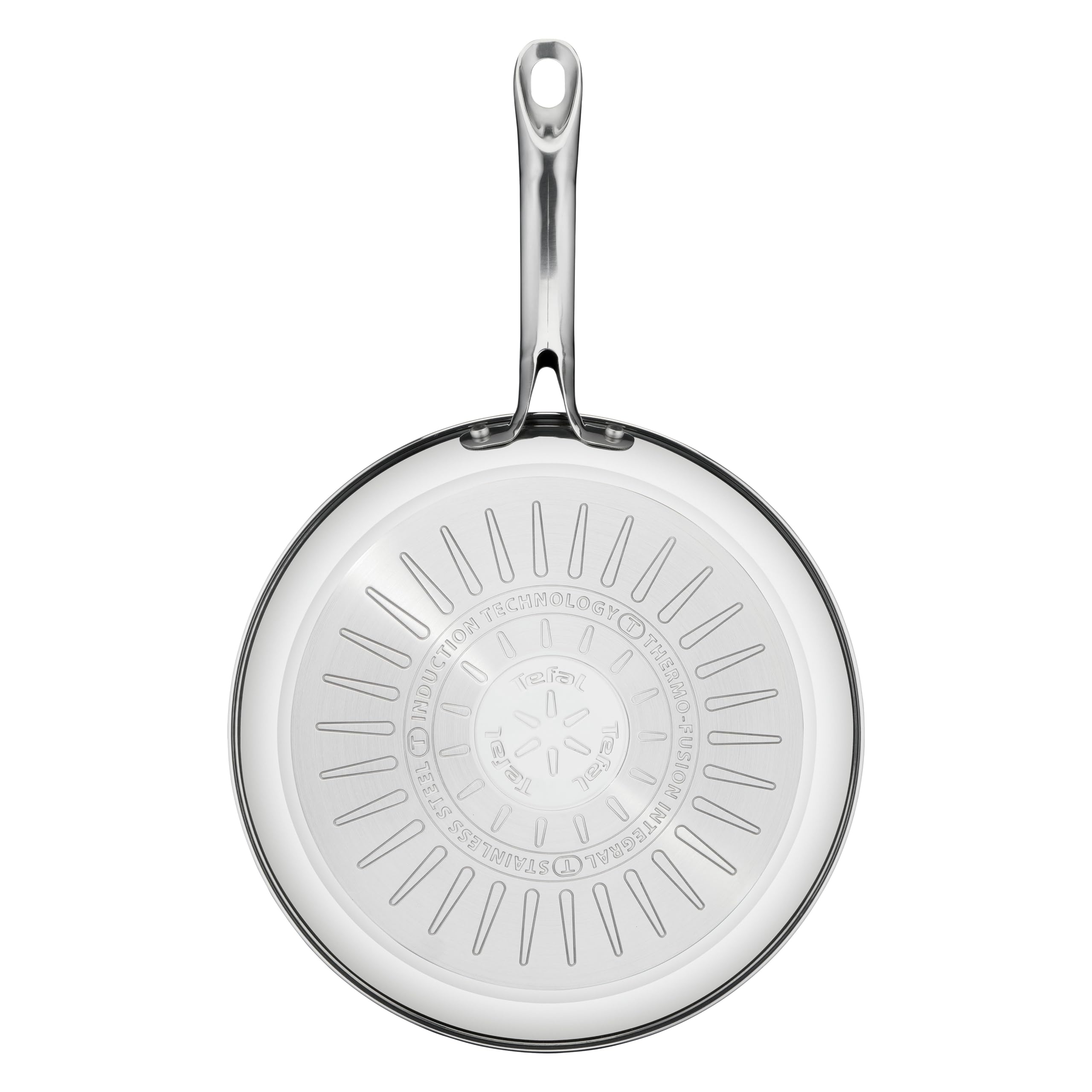 Tefal Infinite Pfanne Induktion 28 cm, Bratpfanne mit Antihaftversiegelung, Thermo-Signal bei idealer Brattemperatur, einfache Reinigung, für alle Herdarten geeignet, Premium-Edelstahl, H81506