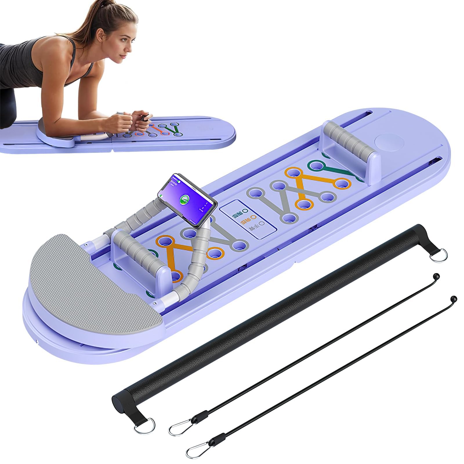 Machine de reformage de Pilates améliorée, planche de pilates pliable 8 en 1, planche d'entraînement à automatique, planche abdominale multifonctionnelle, équipement d'entraînement complet du Machine de reformage de Pilates améliorée, planche de pilates pliable 8 en 1, planche d'entraînement à automatique, planche abdominale multifonctionnelle, équipement d'entraînement complet du