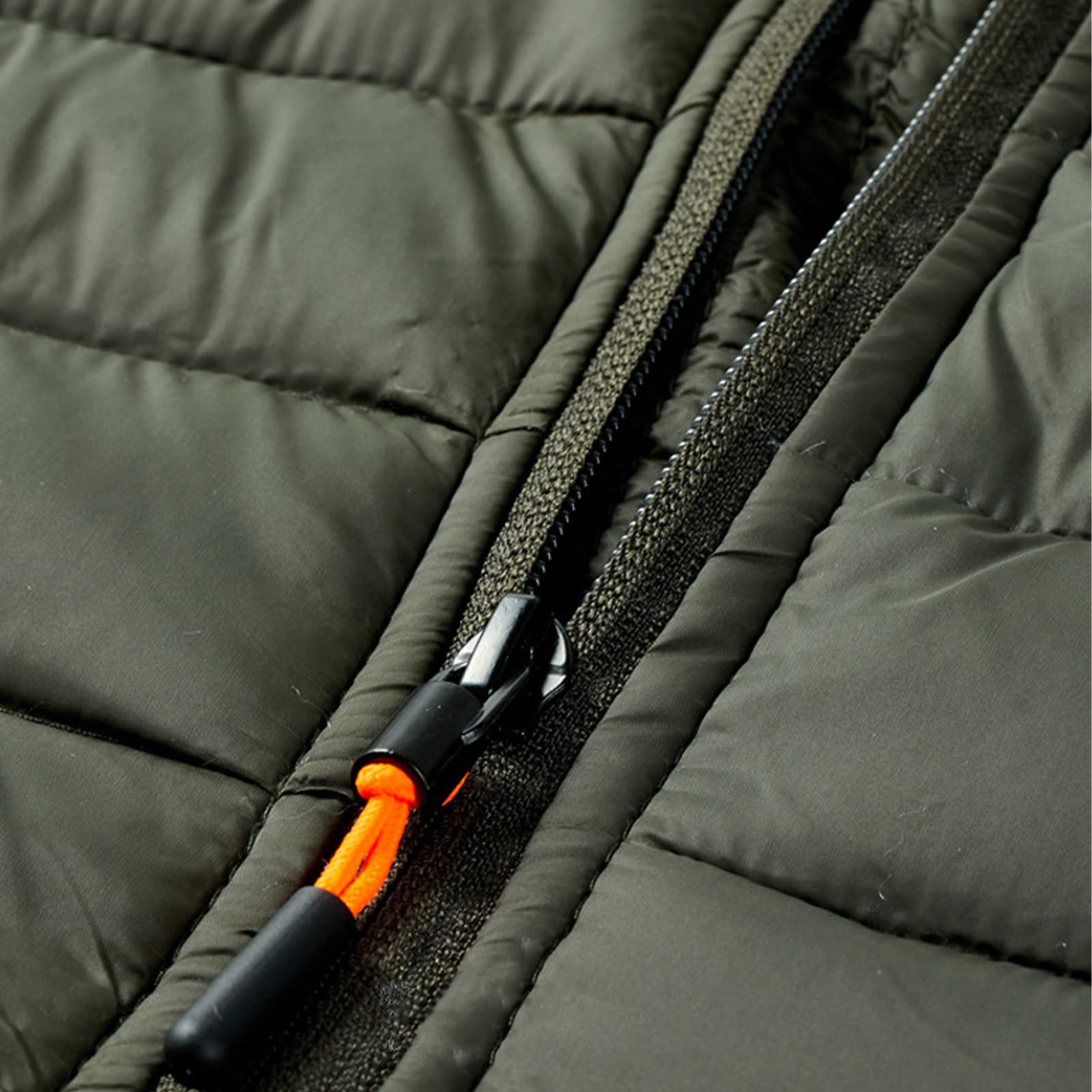 Doudoune d'hiver pour Hommes Vêtements en Coton à Capuche Légers Imperméable Compressible Poche Invisible Manteau de Couleur Unie