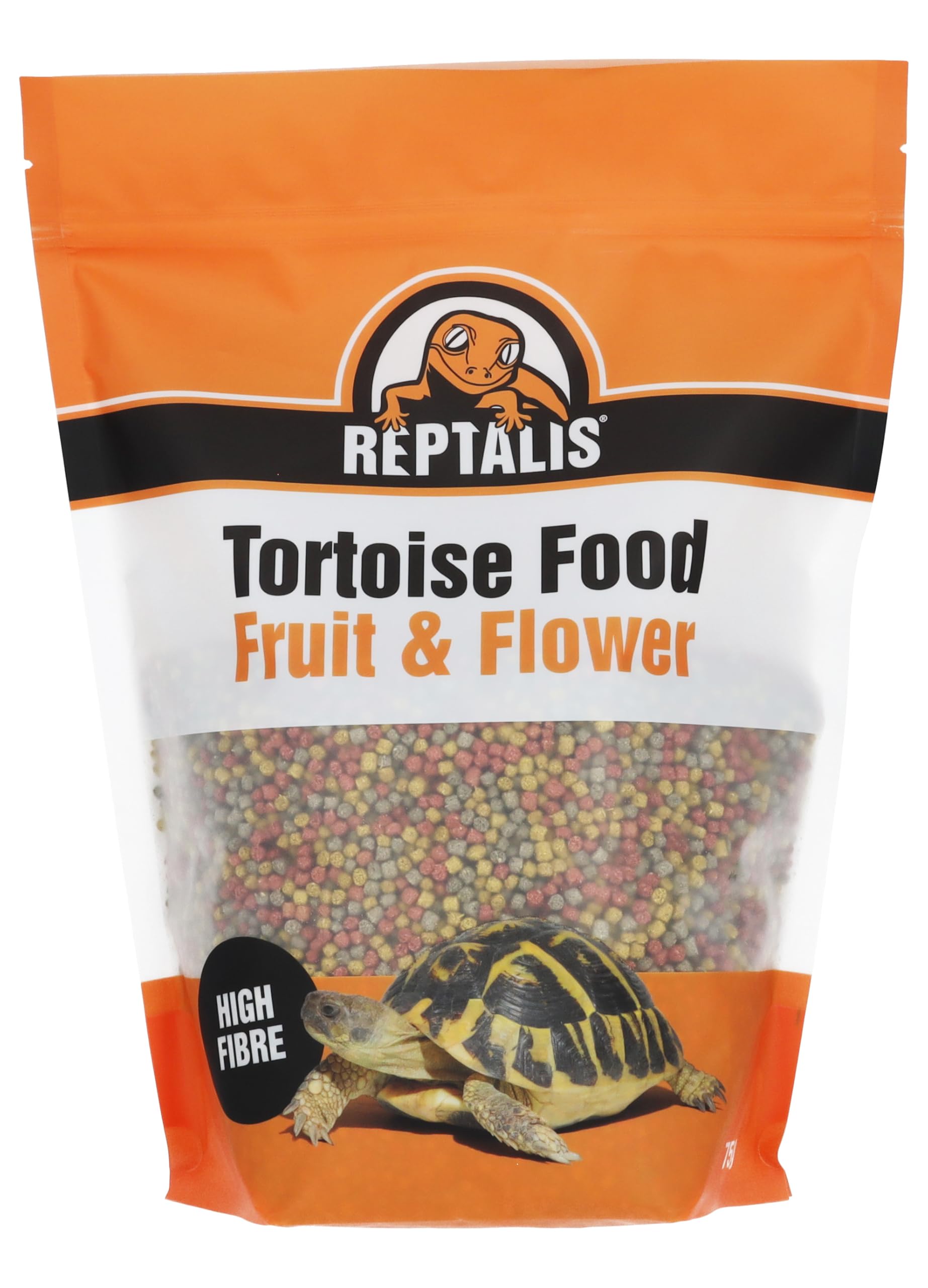 Reptalis Tortoise Food 750g | Fruit & Flower Pellets | High Fibre with Calcium & Vitamin D3 | Hermanns | Horsfield | Spur-thighed | Mediterranean Tortoises | Natural Ingredients