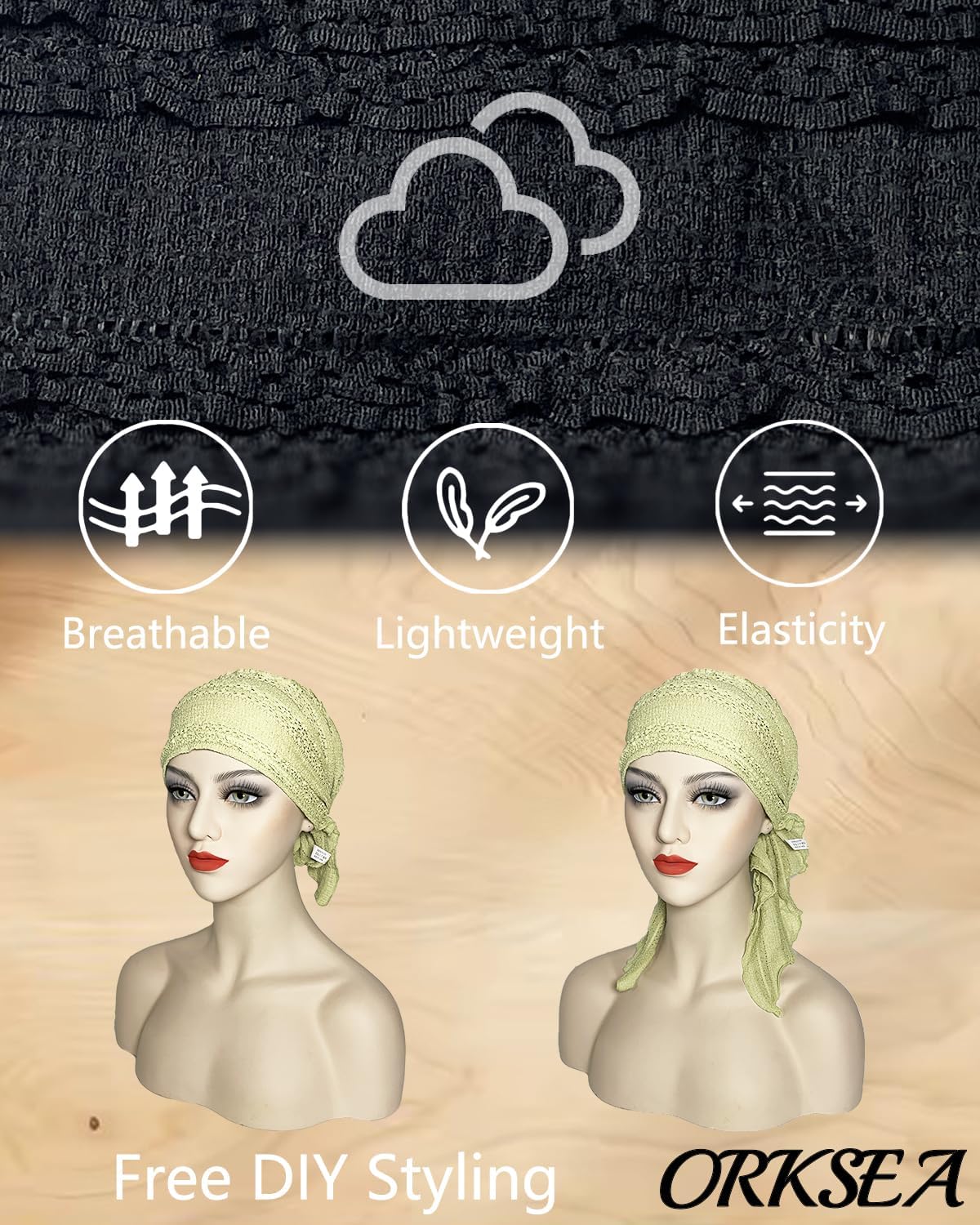 Chemo Headwear for Women Pre-Tied Head Scarf Headwraps Soft Turbans Cancer Hats Chemo Beanie Coverings Scarves - Image 3