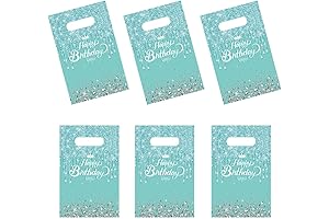 Teal and Silver Party Gift Bags