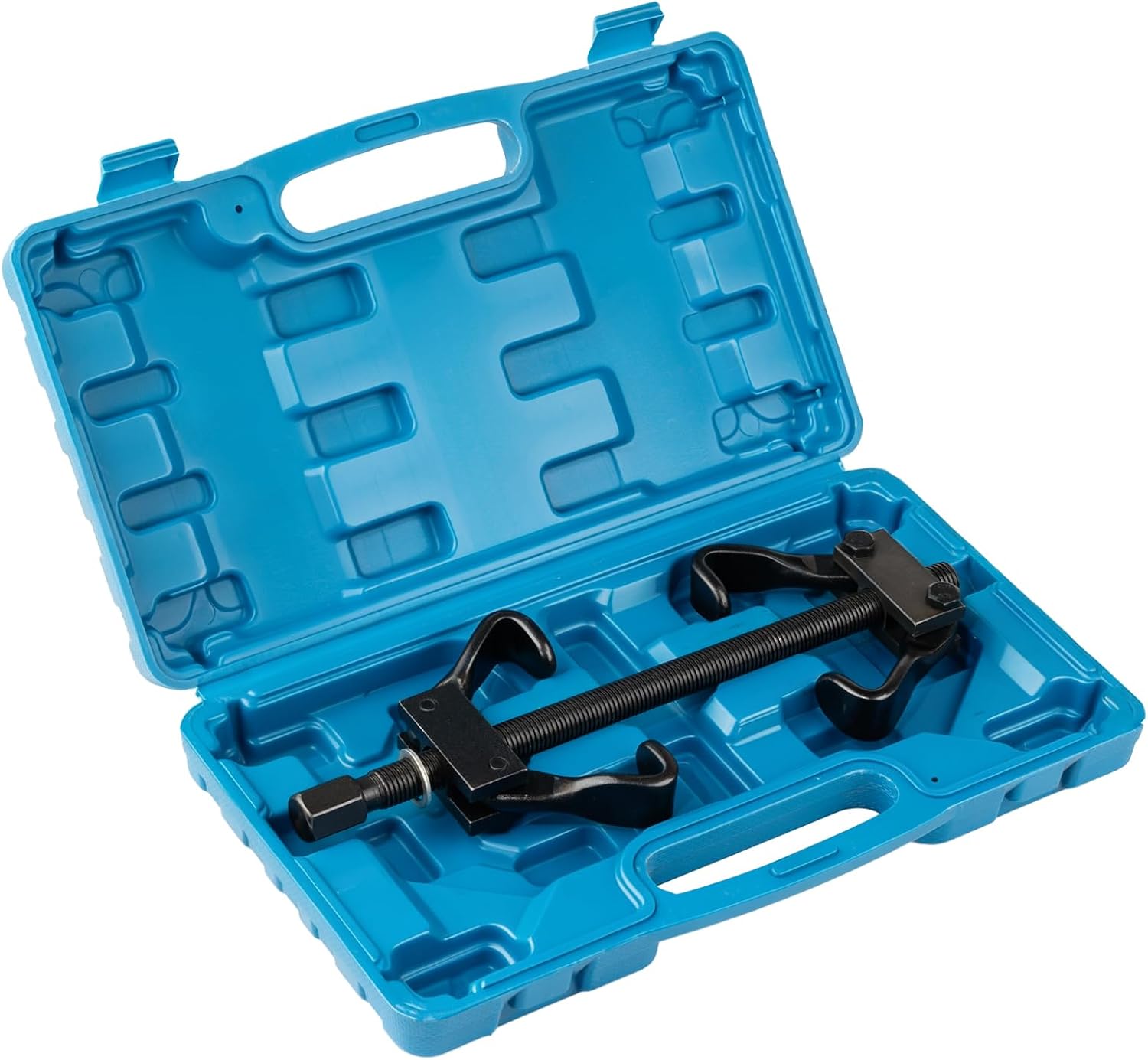 Coil Spring Compressor Tool Set, Heavy-Duty Automotive Strut Spring Compression Tool for Macpherson Suspension Repair, Fits 3/4” Diameter Springs, with Carrying Case
