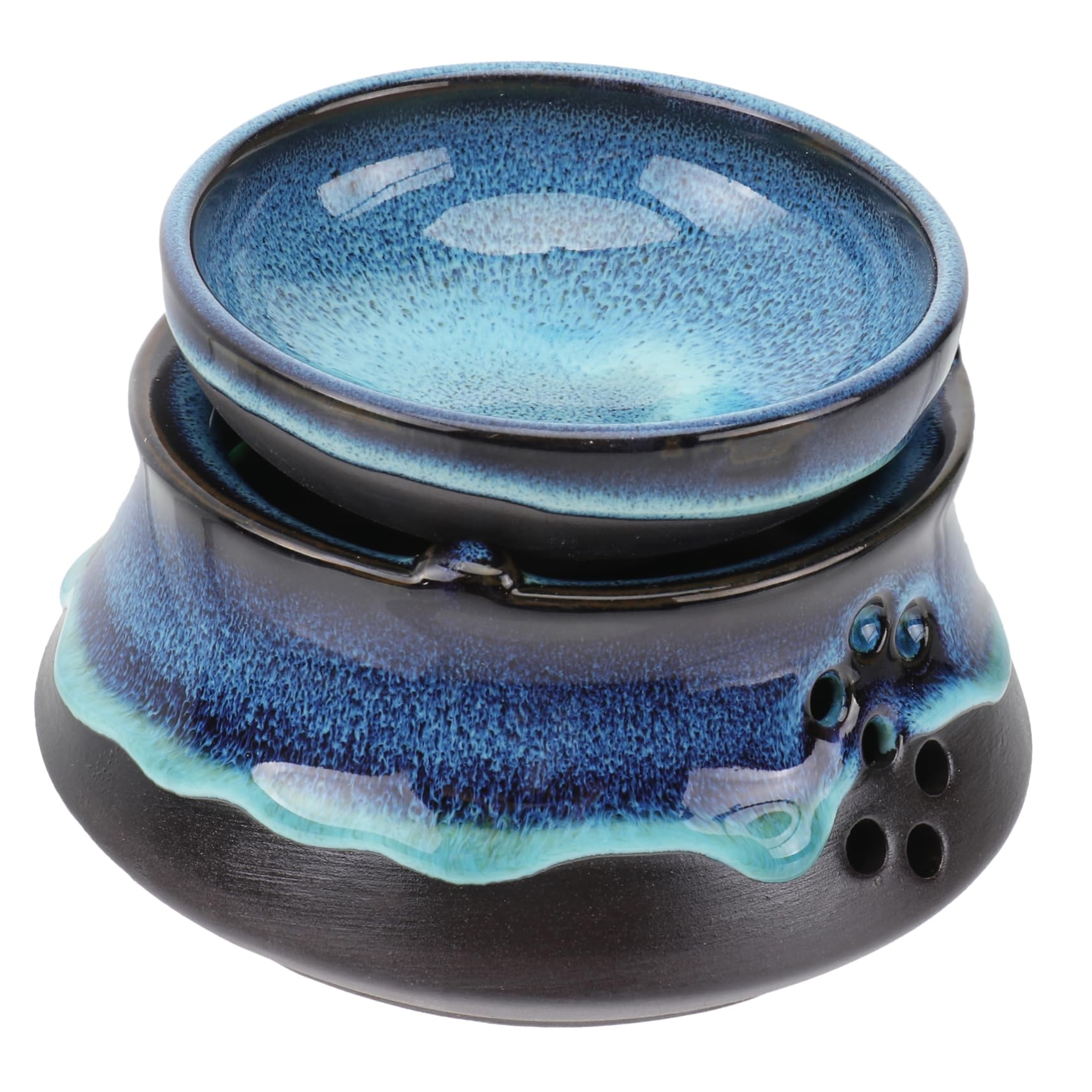 FUNOMOCYA Practical Tea Warmer Ceramic Cup Zen Room Office Tea Heater for Teapot