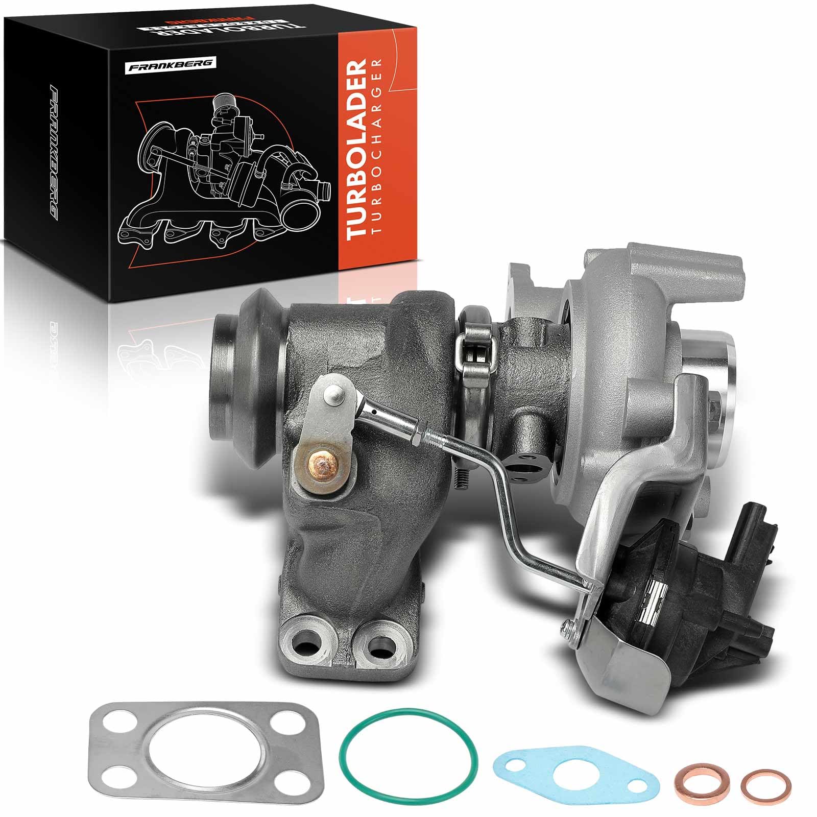 Frankberg Turbocompressore per gas di scarico connettore a 3 Poli codice | Compatibile con: C4 II NC, Transit Connect MPV, Zafira Life Bus K0, Fiesta VII Van, 308 II L3 LB LH LP LW