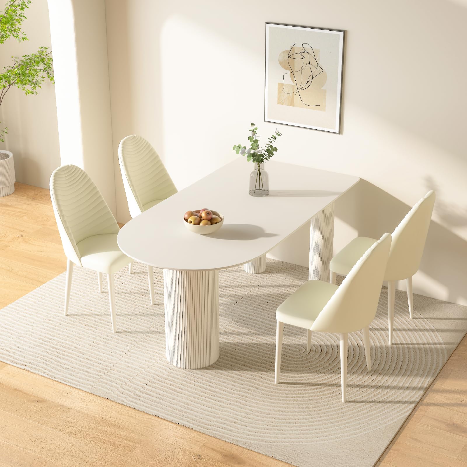 ほぼ新品【MARUNI】 5点ダイニング 美品食卓テーブルセット 4人用 天然木製 長方形テーブル―ダークブラウン Amazon｜Murongun ダイニングテーブルセット4人用 だいにんくテーブル