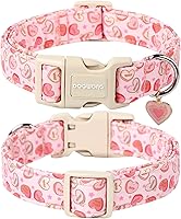 Vista 212 de DOGWONG Collar de perro Airtag de algodón y cáñamo, collar resistente para perros con soporte para Airtag, collares verdes para perros pequeños