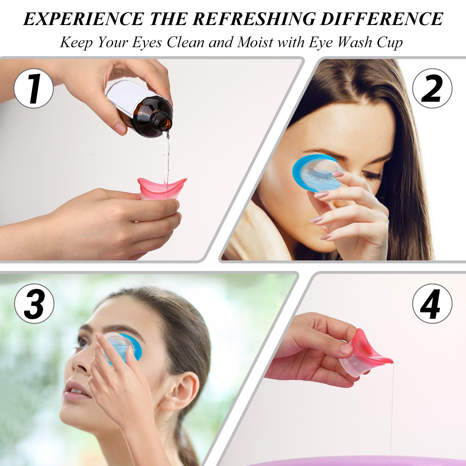 4pcs Eye Wash Cup Eye Wash Bath Kit Silicone Eye Ethiopia