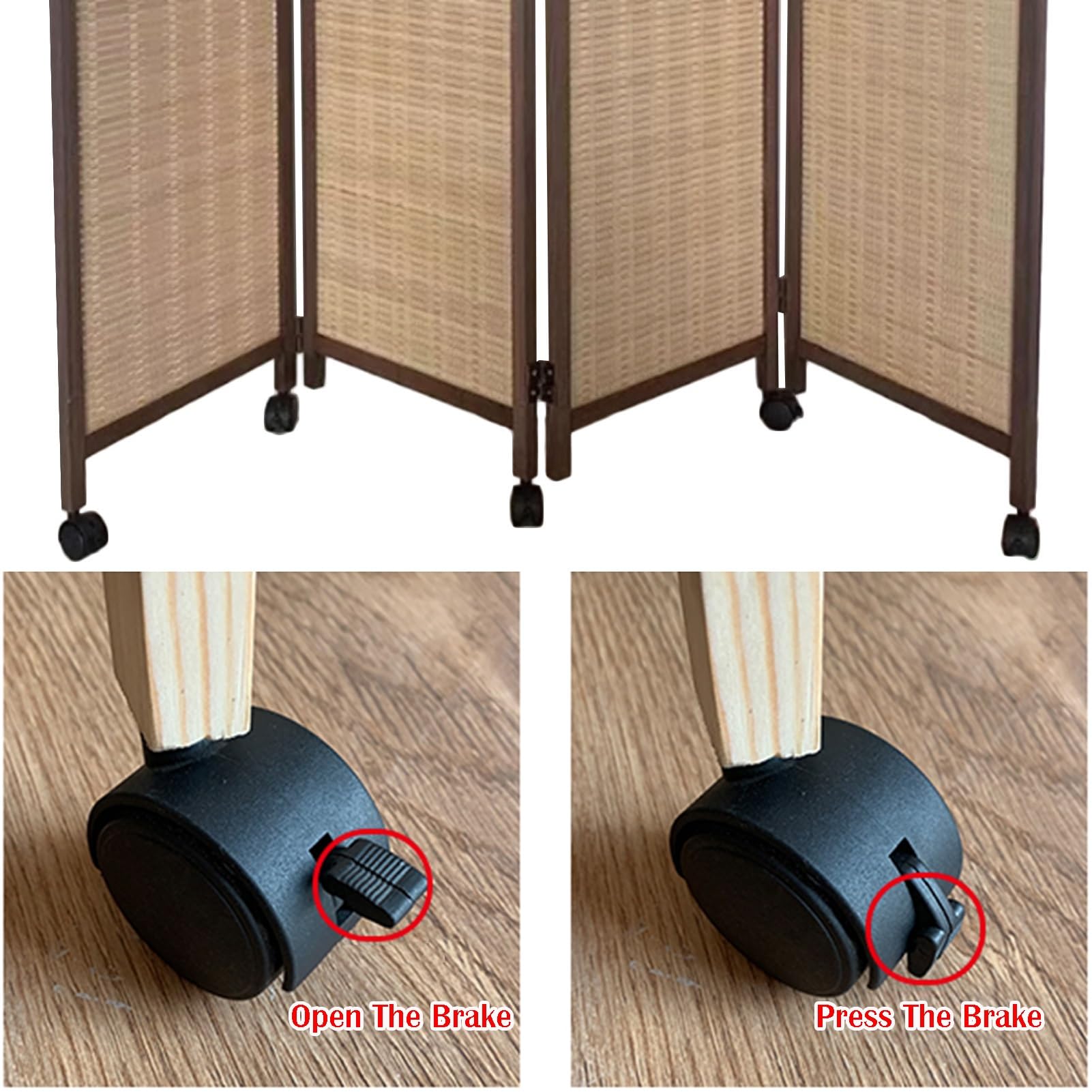 Séparateurs De Pièces, 3/4/5/6 Panneaux, Écrans De Confidentialité Extérieurs Autoportants for Bureau, Chambre À Coucher, Salon, Hôtel(40X100CM-6Panels)