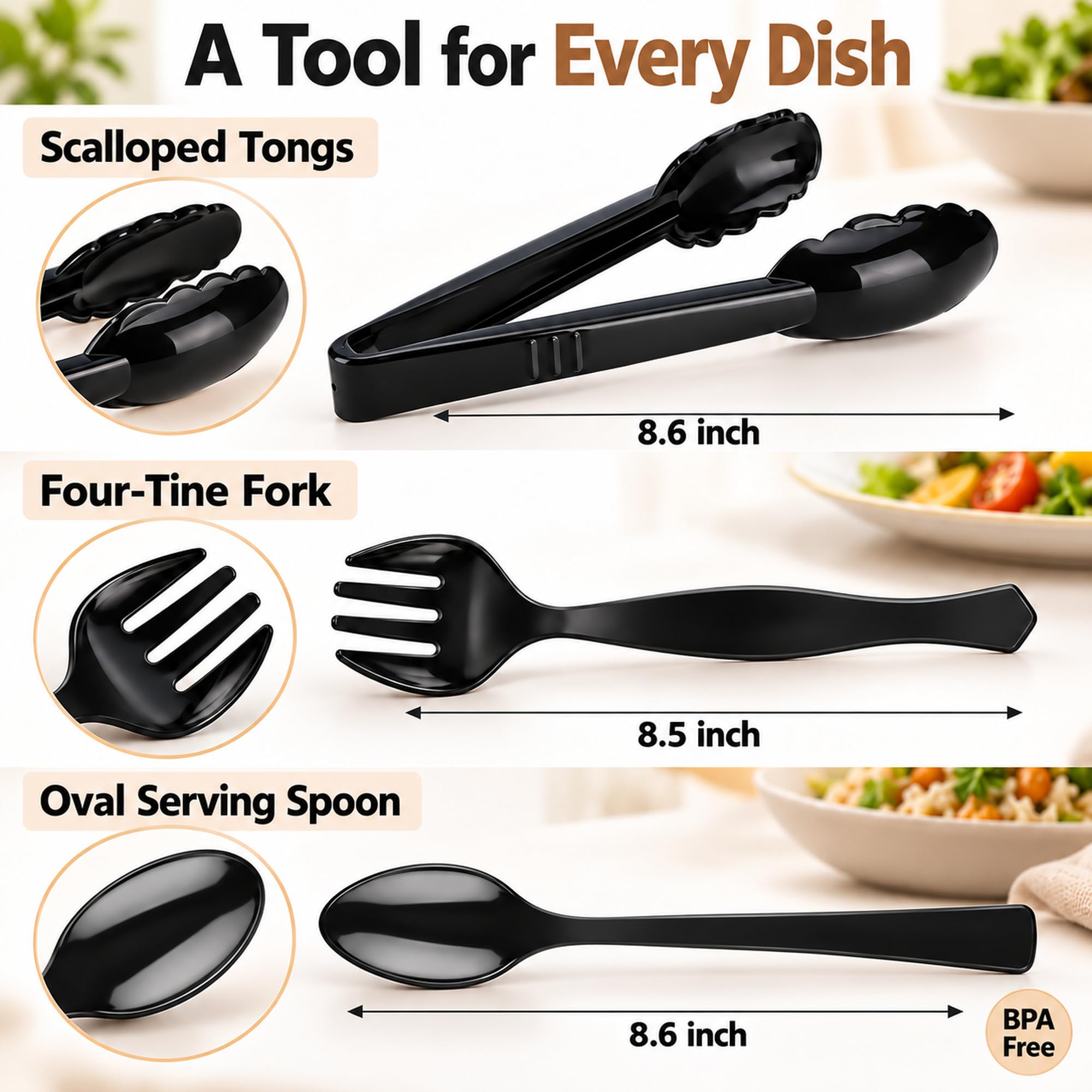 Bulk Serving Utensils - Spoons, Forks & Tongs -3 Bulk Serving Utensils - Spoons, Forks & Tongs -3