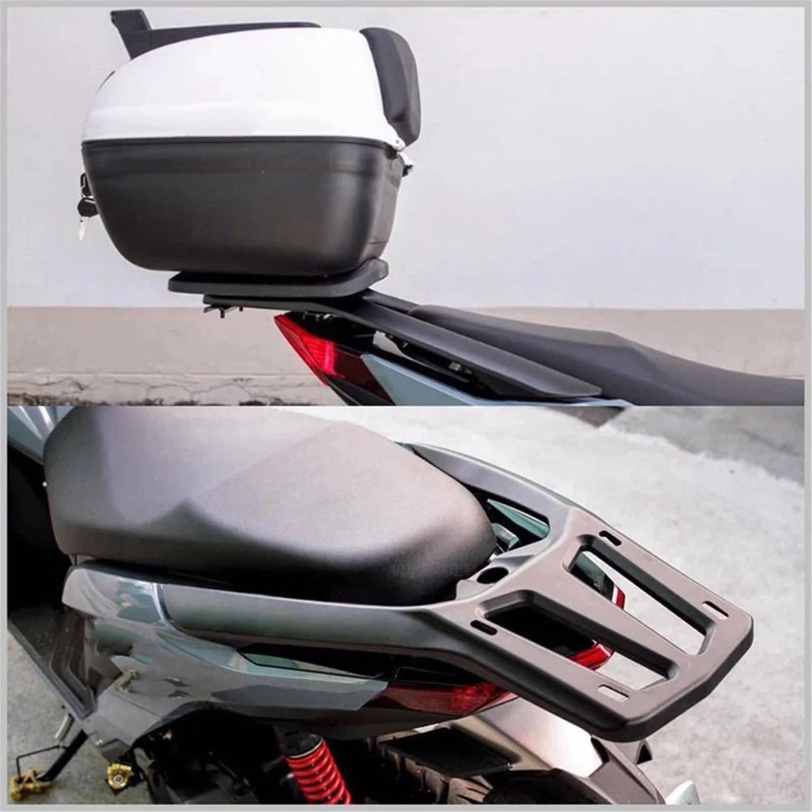 Ripiano Portabagagli Compatibile con Click 150i per Click 125i per Ravio 125 per Ravio 150 Portapacchi Posteriore Motocicletta Bauletto Contropunta Supporto Cassetta degli Attrezzi Scooter