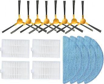 Robotic Vacuum Cleaner Kit ,Side Brush Filter Mop Cloths ,Compatible For AENO RC2S ARC0002S / RC3S ARC0003S Robotic Vacuums