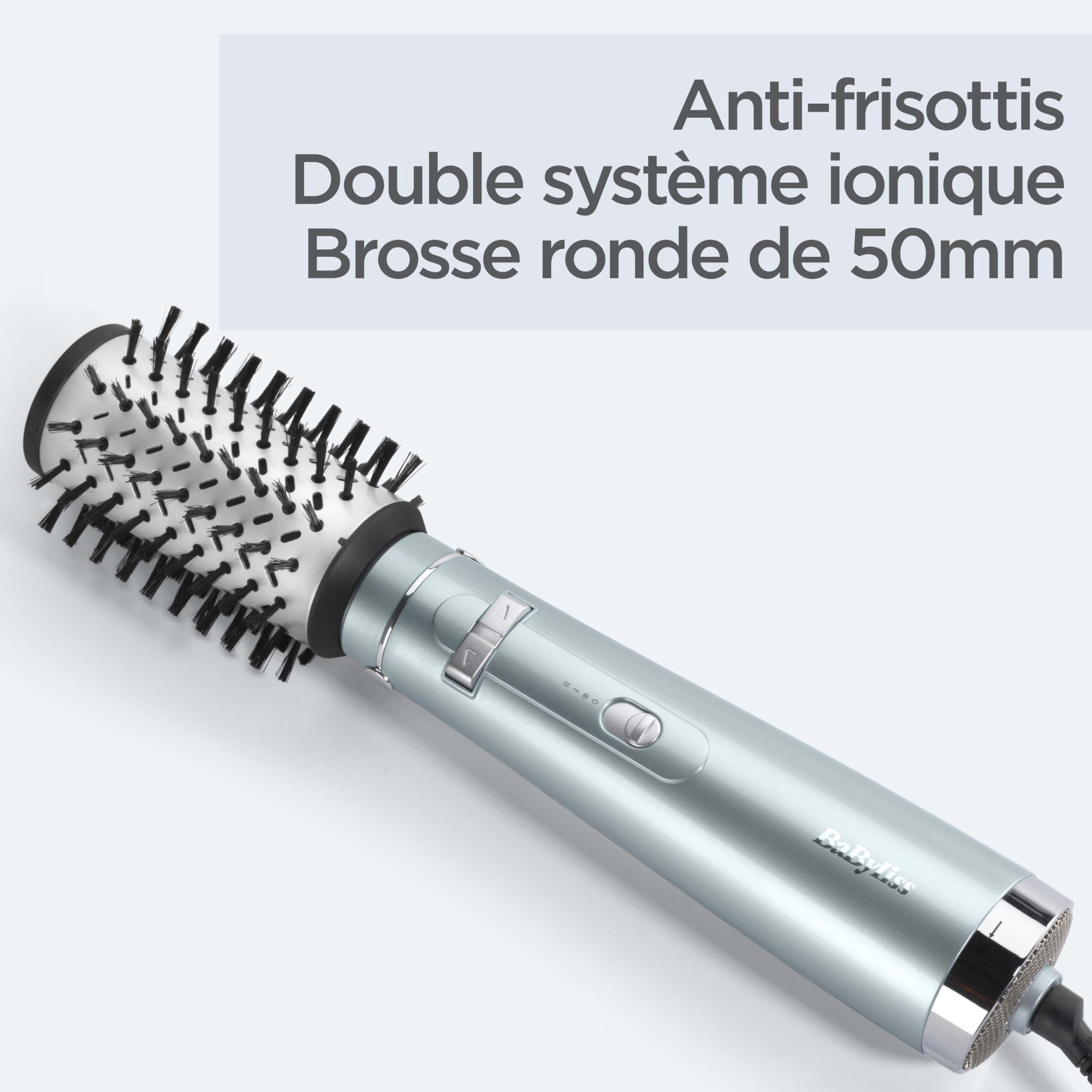 BaByliss - AS773E - Brosse soufflante rotative Hydro-Fusion - Brushing digne d'un coiffeur - fonction ionique pour des cheveux hydratés & protégés - résultat brillant & soyeux, longue tenue