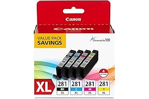 Canon CLI-281 XL Black, Cyan, Magenta & Yellow 4 Ink Pack