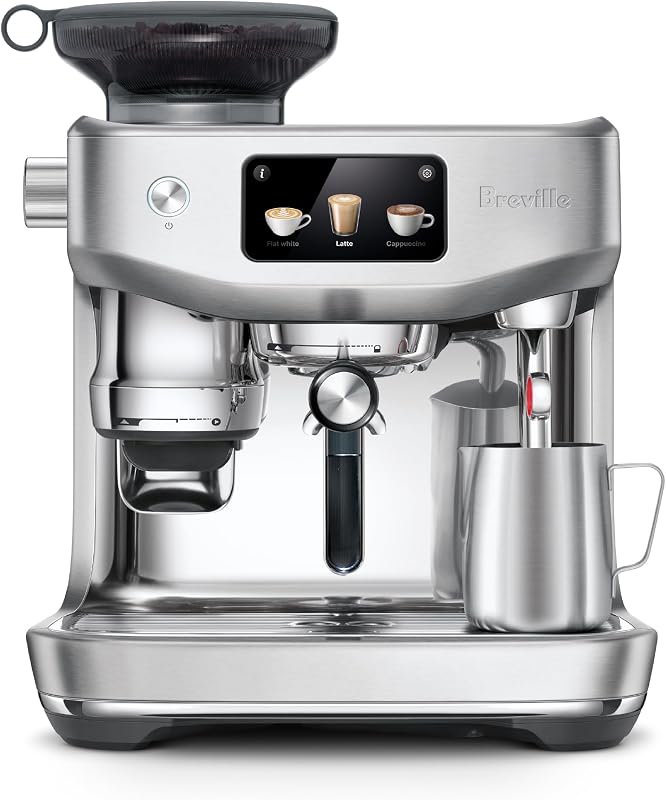 Breville BES985BSS Oracle Jet Espresso Machine, acero inoxidable cepillado | Prepare automáticamente cafés con leche, capuchinos y bebidas frías con calidad de barista en casa con esta cafetera con molinillo incorporado