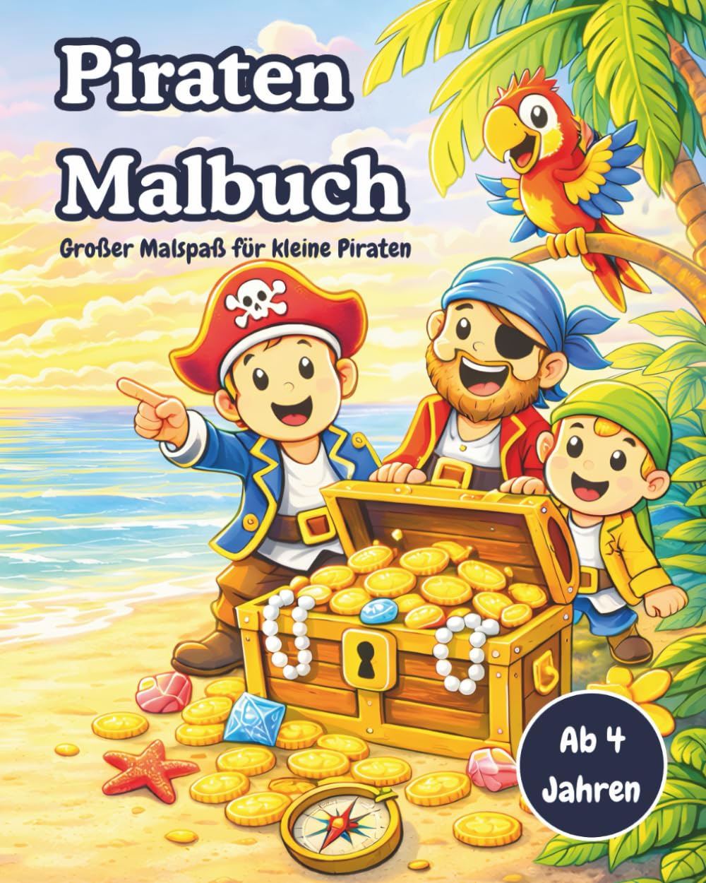 Piraten Malbuch: Großer Malspaß für kleine Piraten
