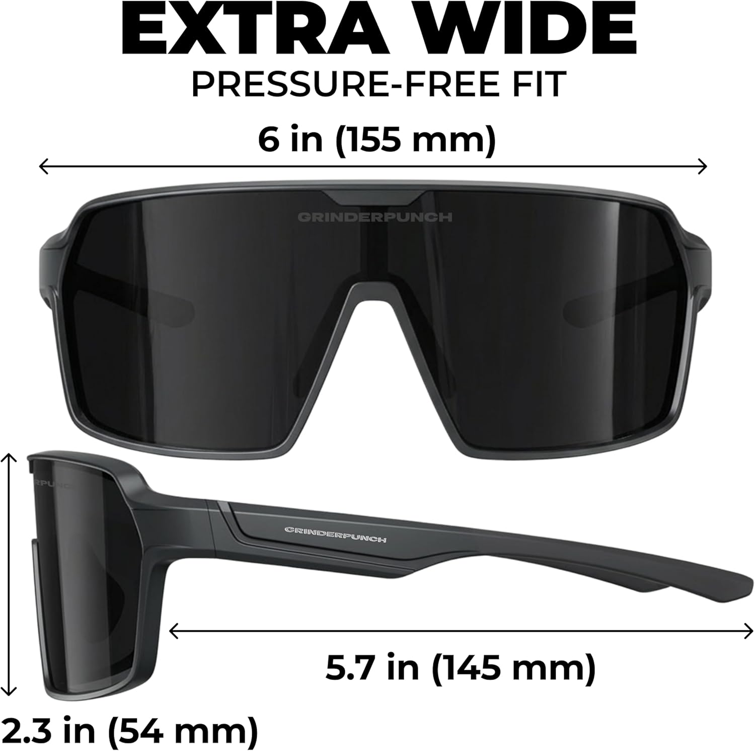 grinderPUNCH Polarized Sports Sunglasses for Men Women UV Protection Shades for Baseball Running Cycling Skiing & Pickleball