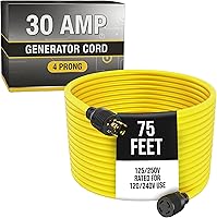 Vista 11 de Houseables Cable de Generador de 30 Amperios, Cable de Generador, NEMA L14-30P a L14-30R, Cable de Extensión de 30 Amperios, 125/250V para Uso