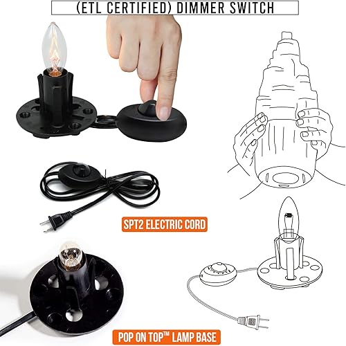 Miniatura 9 de Himalayan Glow WBM - Lámpara de cristal de selenita, lámpara morrocana, luz nocturna decorativa  7 pulgadas de alto
