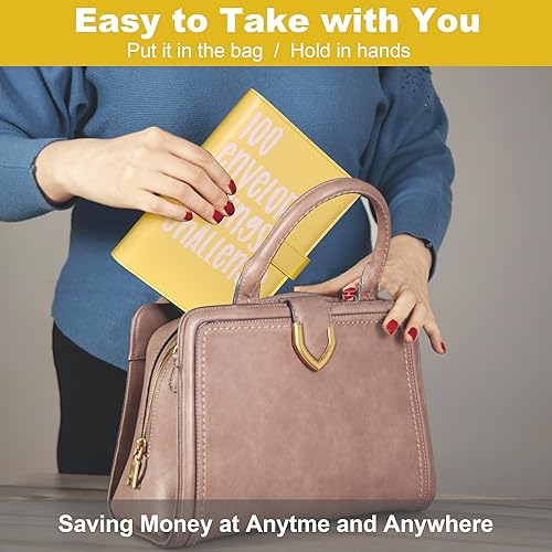 Miniatura 6 de Burfield Carpeta de desafío para ahorrar dinero, organizador de libros con sobres para efectivo de 100 días, presupuesto, reemplazo de caja de