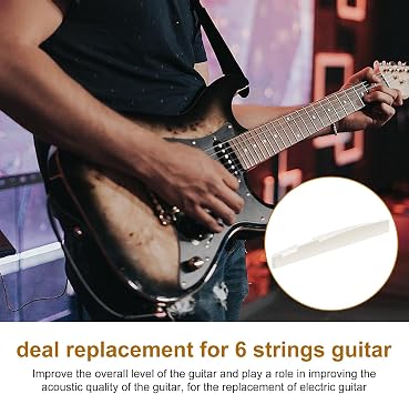 LICQIC Guitar String End Bone Nut Bridge Saddle Replacements, 1 Pcs Saddle