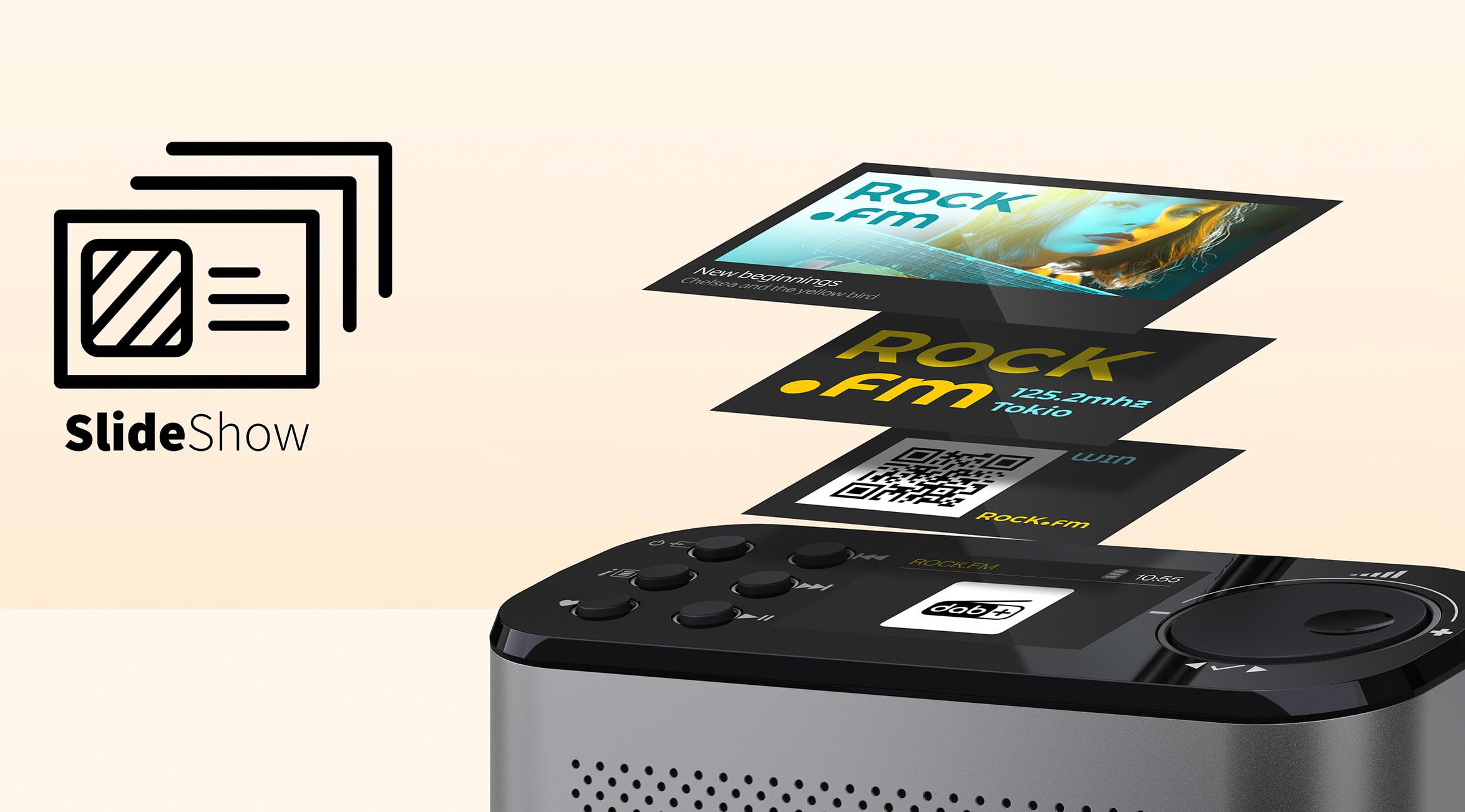 Sharp Osaka Przenośne radio cyfrowe DR-P540(GY) – radio DAB+/FM z Bluetooth 5.3, BestTune™, kolorowy wyświetlacz 2,4″, głośniki stereo, akumulator litowo-jonowy, zasilanie przez port USB (typ C