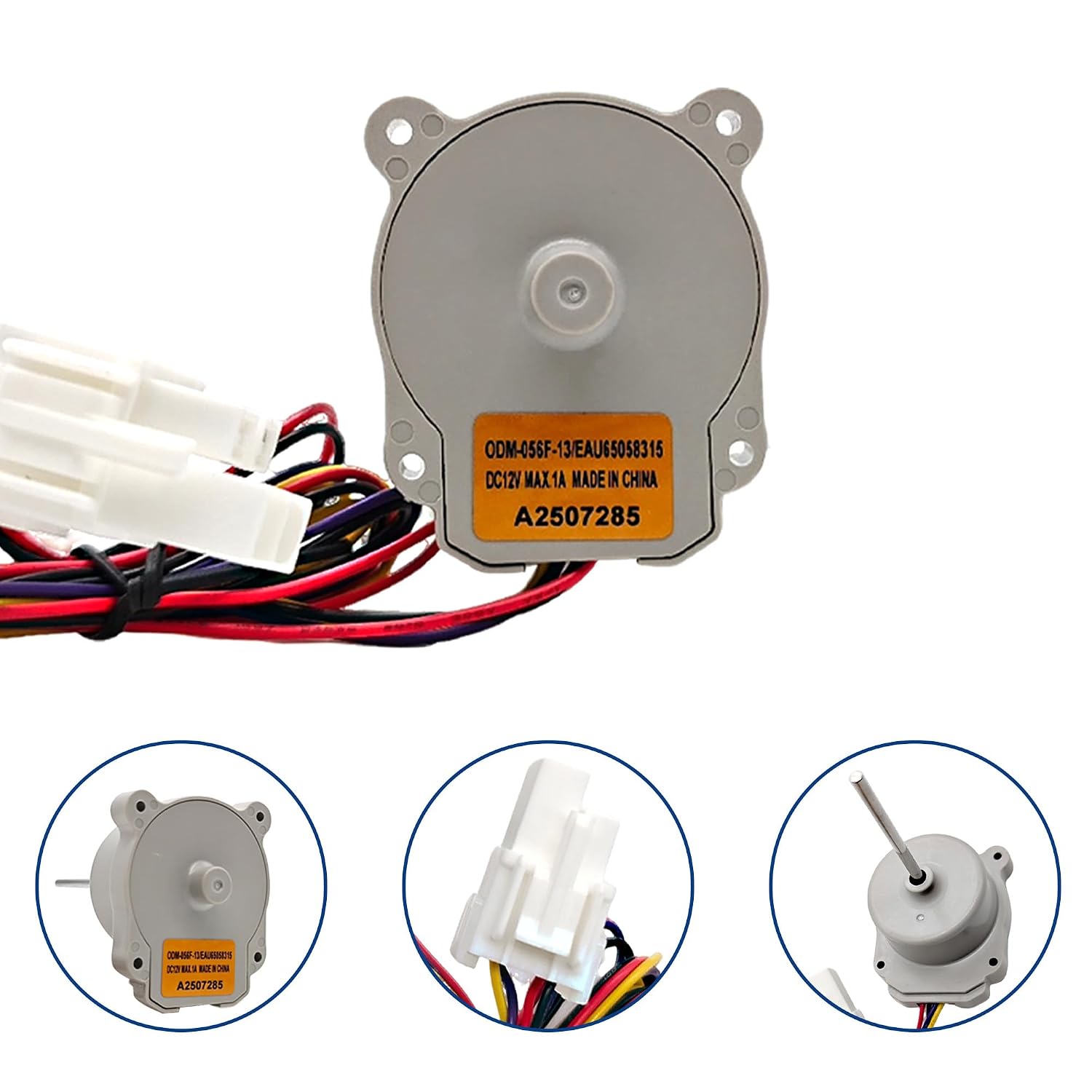 EAU65058315 EAU65058511 Refrigerator Condenser Fan Motor,for LG Refrigerator Evaporator Fan Motor DC 12V 1A,Replace MOD.RFD3410A111A AP7211234 PS16878763 LFXS26566S LHFS28XBS LRFCS29D6S LFXS26566M