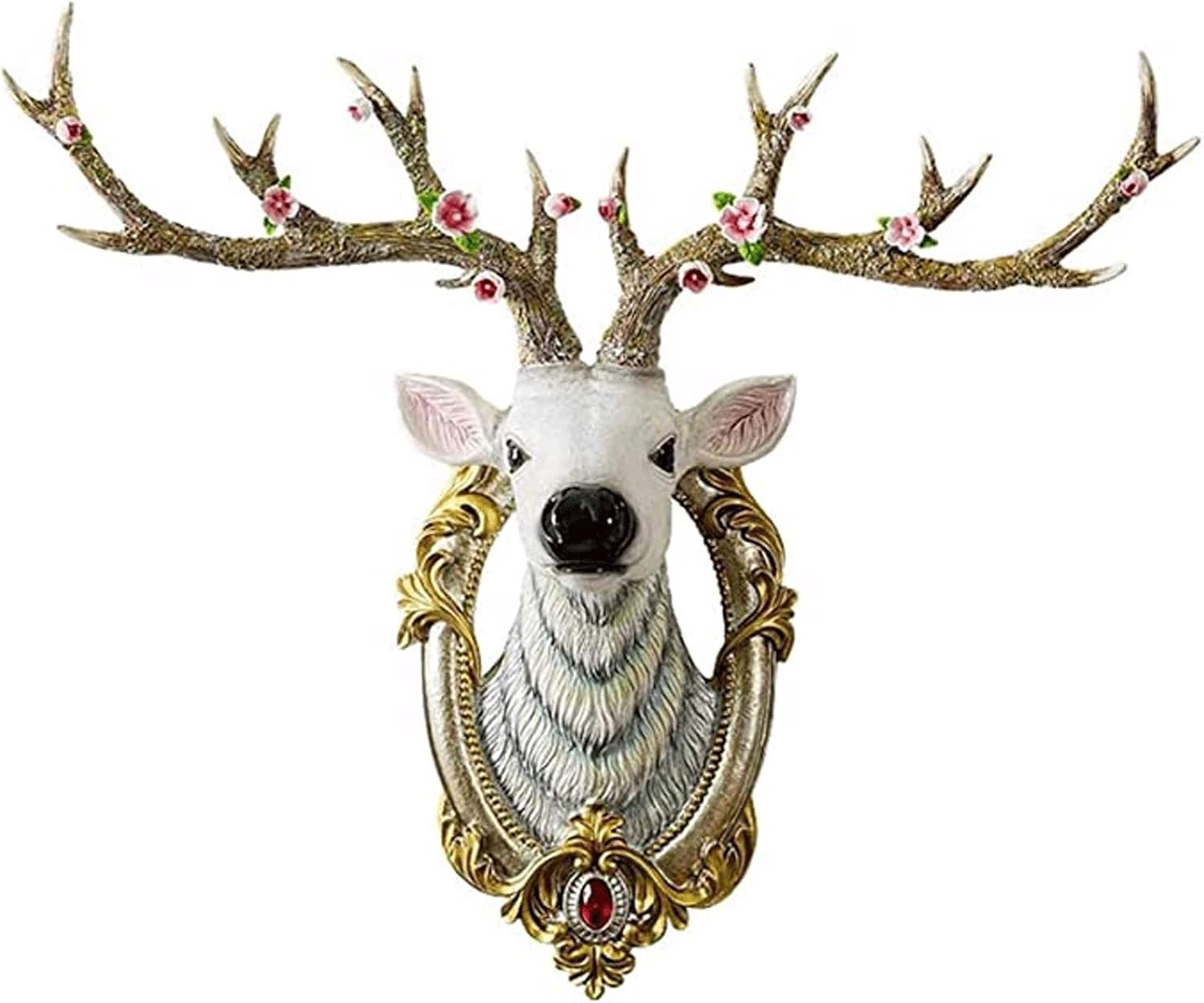PANGPANGDEDIAN Wall Mount Lucky Deer Head Wall Hanging