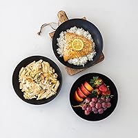 Vista 14 de Grow Forward Tazones de paja de trigo prémium para pasta, 30 onzas, irrompibles, anchos y poco profundos, juego de 6 cuencos de plástico