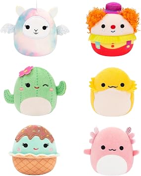 Squishmallows Original Micro Marrows 6 Pack - Archia Holotol, Bimbibibiero, Lucy Malama Pegacorn, Maritza Cactus, Mayanday, Rodley Hige Dragon