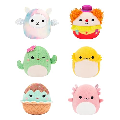 Squishmallows - Micromallows - Figuras de 2.5 Pulgadas - Paquete de 6 - Estilo 1