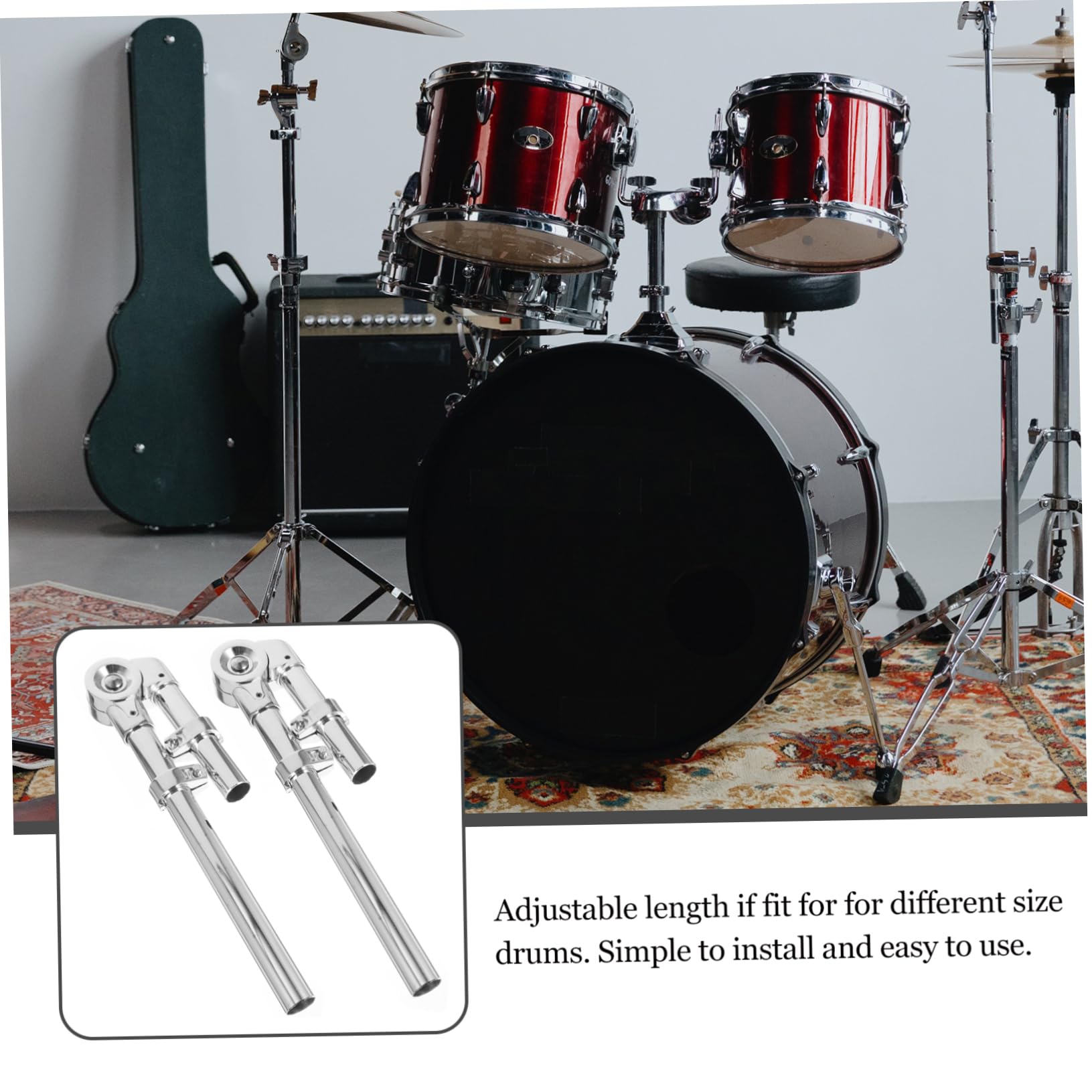 Toyvian Soporte para Colgar el Tambo Soporte de Batería Accesorio de Instrumento de Percusión Metal para Escenario de Interpretación