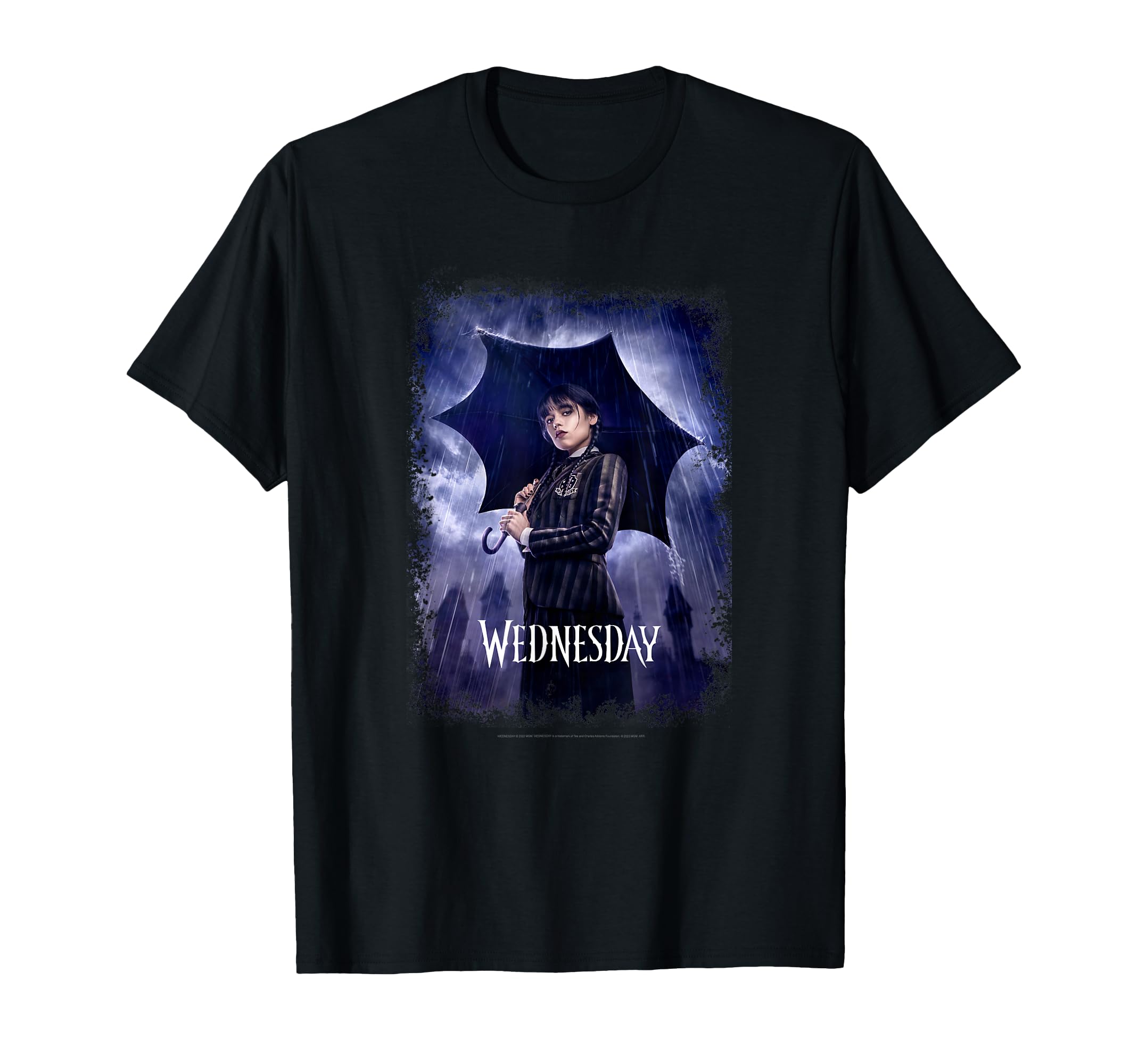 Wednesday Womens T-Shirt | Ladies & Teens Goody Addams Connected Graphic Tee in Black | Netflix Series Merchandise Adults & Girls Short Sleeve Top | The Addams Family Apparel Gift