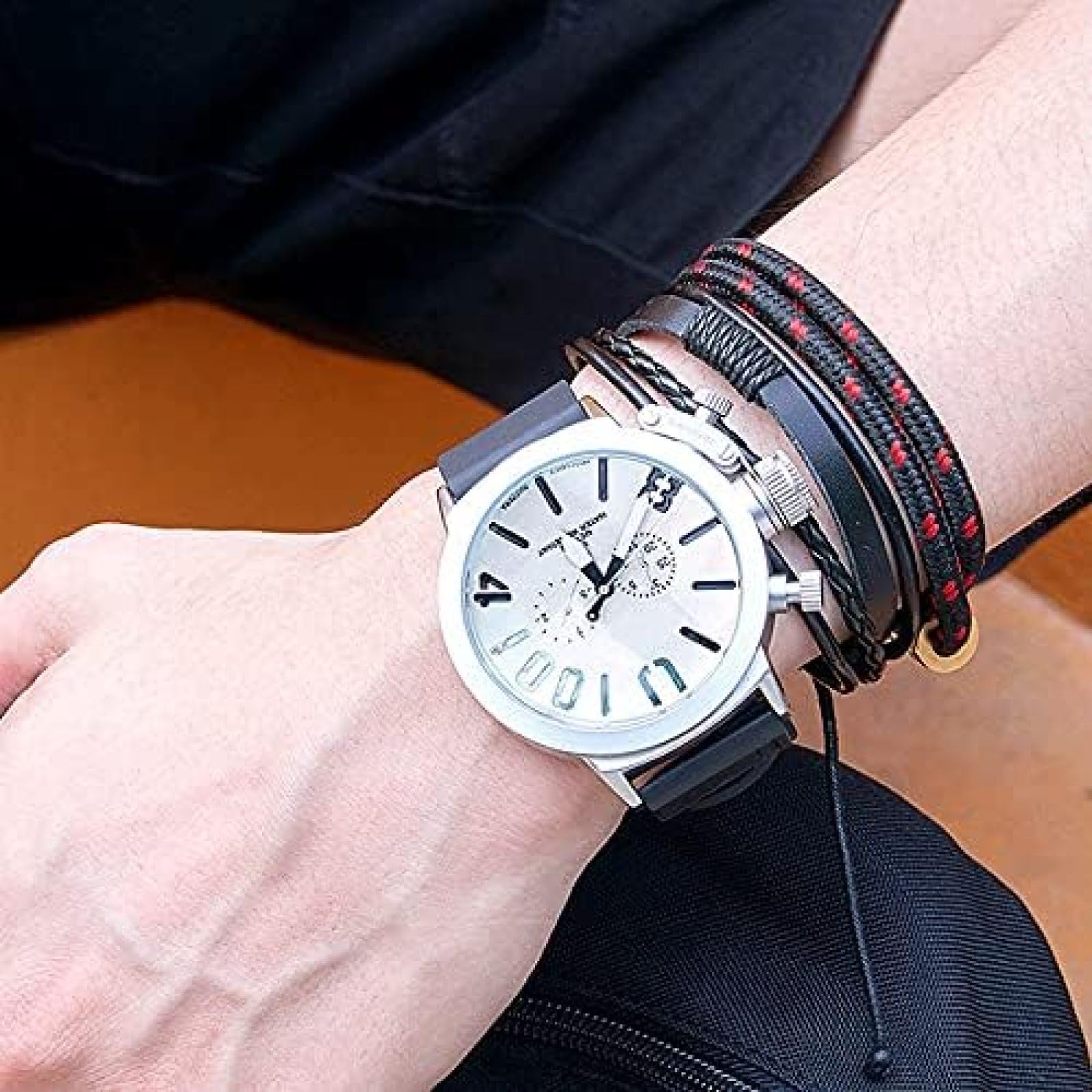 Orologi Da Uomo Meccanici Automatici Con Cinturino In Silicone丨3ATM Sport All'aria Aperta Impermeabili Classico Luminoso Multifunzionale Orologio Da Polso Casual Da Lavoro Cronografo Analogico Mil