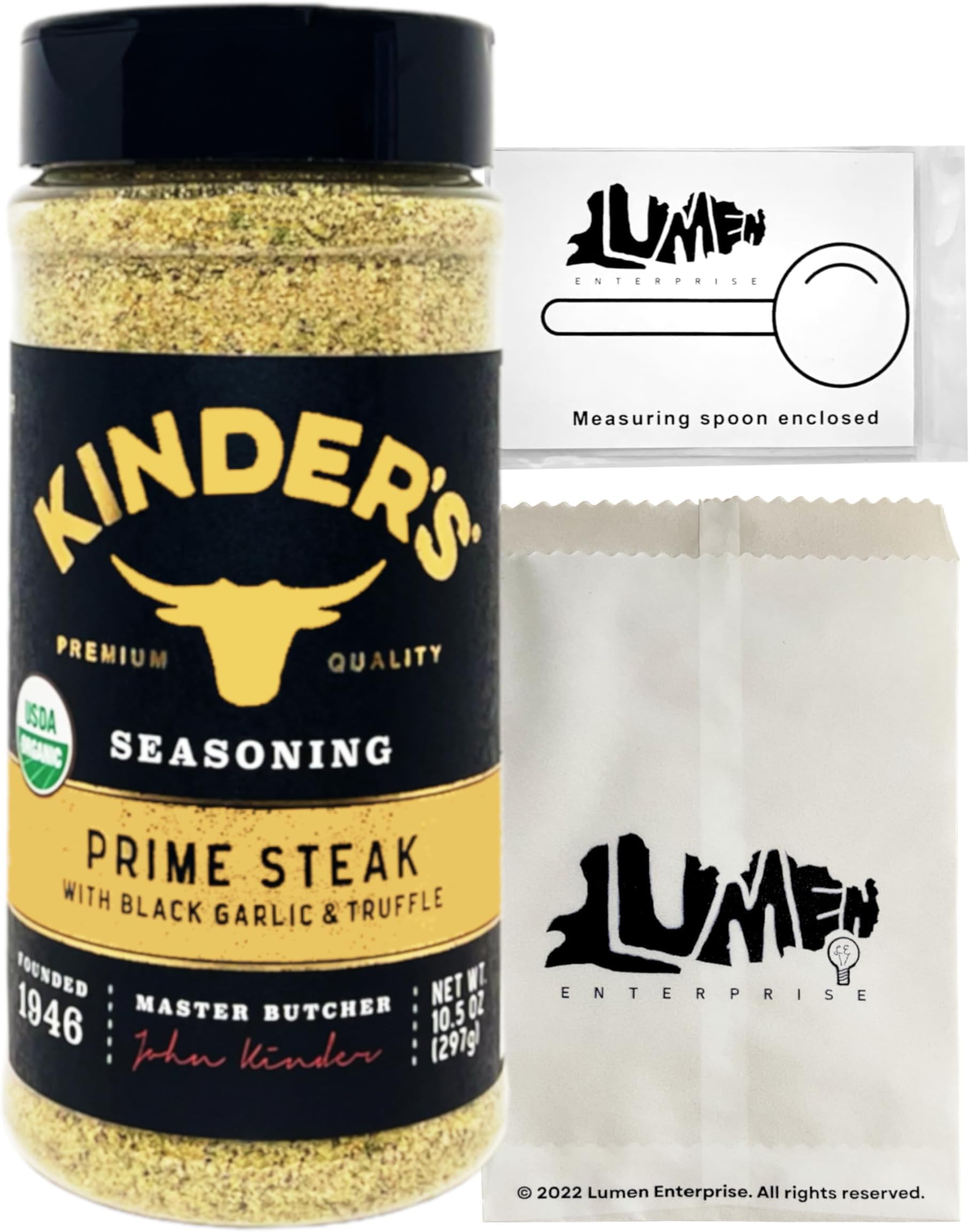 Kinders Prime Steak Seasoning with Black Garlic and Truffle