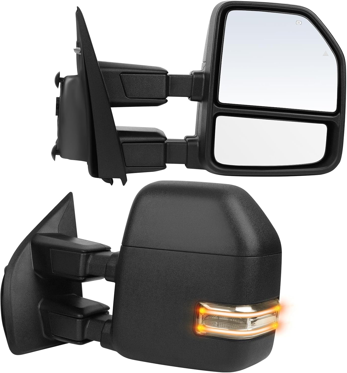 ECCPP Rear View Mirrors Towing Mirrors fit for 2017-2019 for Ford for F250 for F350 for F450 Super Duty with Power Heated Turn Signal lamp Auxiliary Lamp Blind spot Temperature Sensor