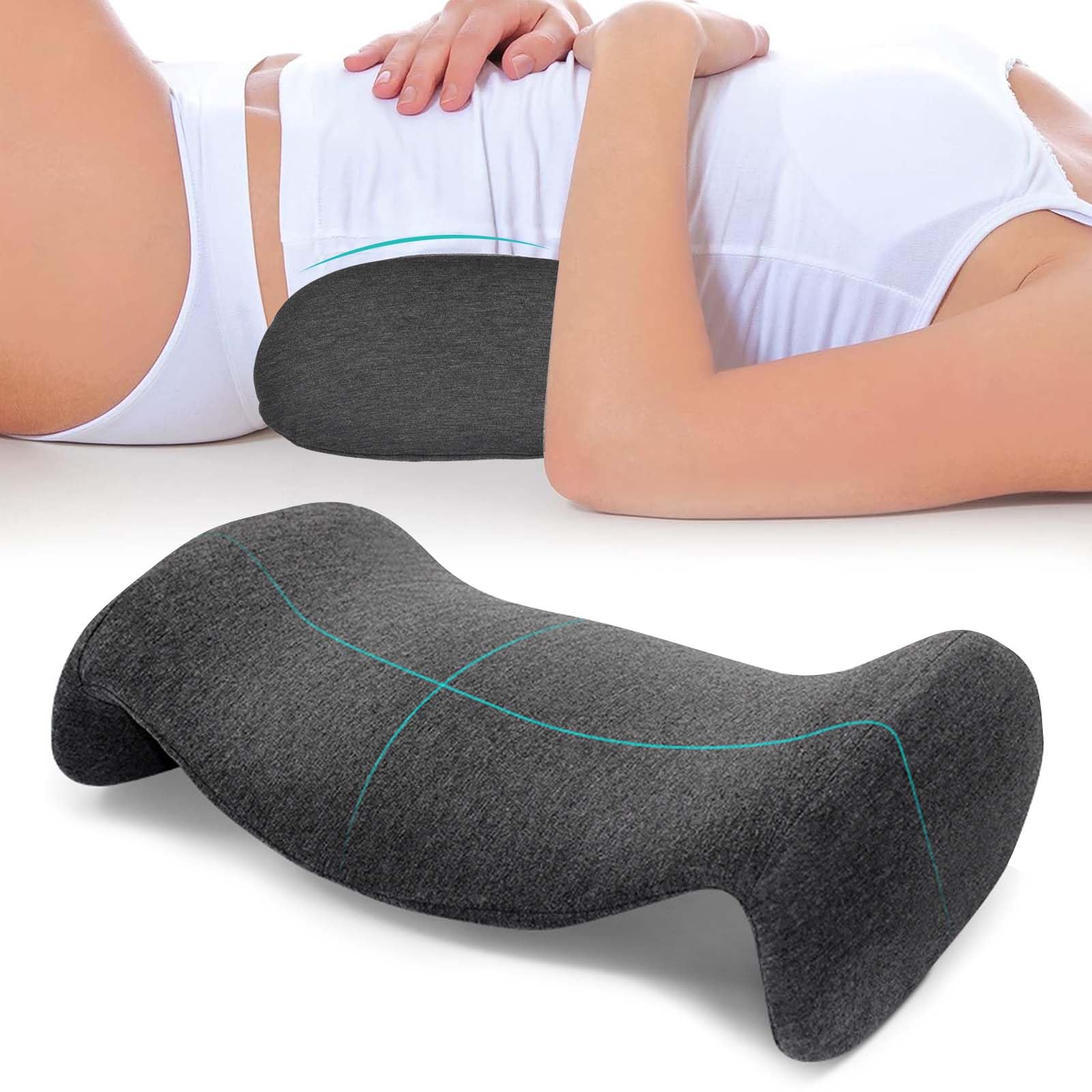 Almohada de Apoyo Lumbar para Dormir, Almohada de Apoyo Lumbar para Cama, Cojín Ergonómico de Apoyo Lumbar para Dormir, Almohada de Apoyo de Espalda, Almohada de Apoyo para la Cintura