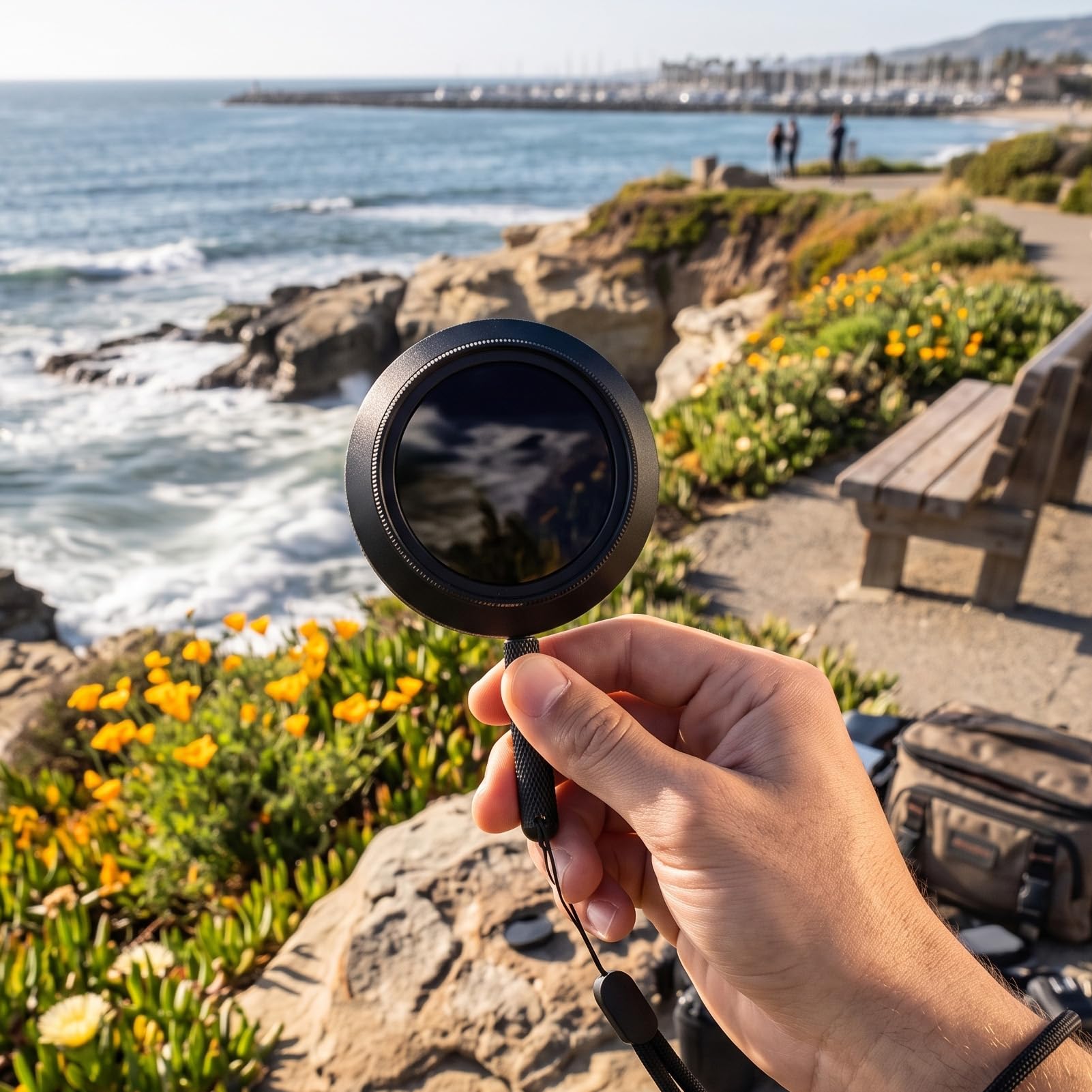 KIMISS Visor de Filtro ND Portátil, Filtro de Densidad Neutra Fija de 10