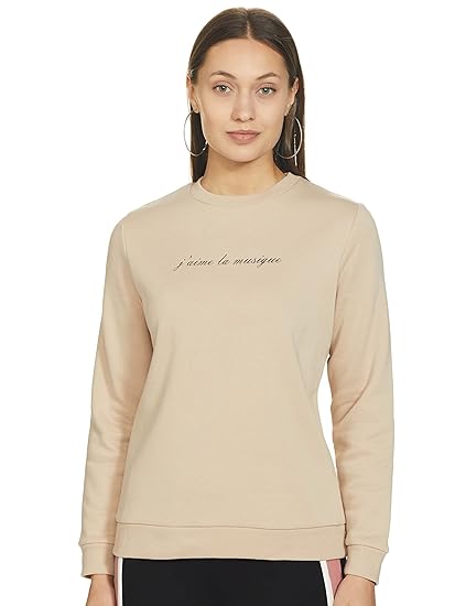 By Red Tape Women's Beige Sweatshirt